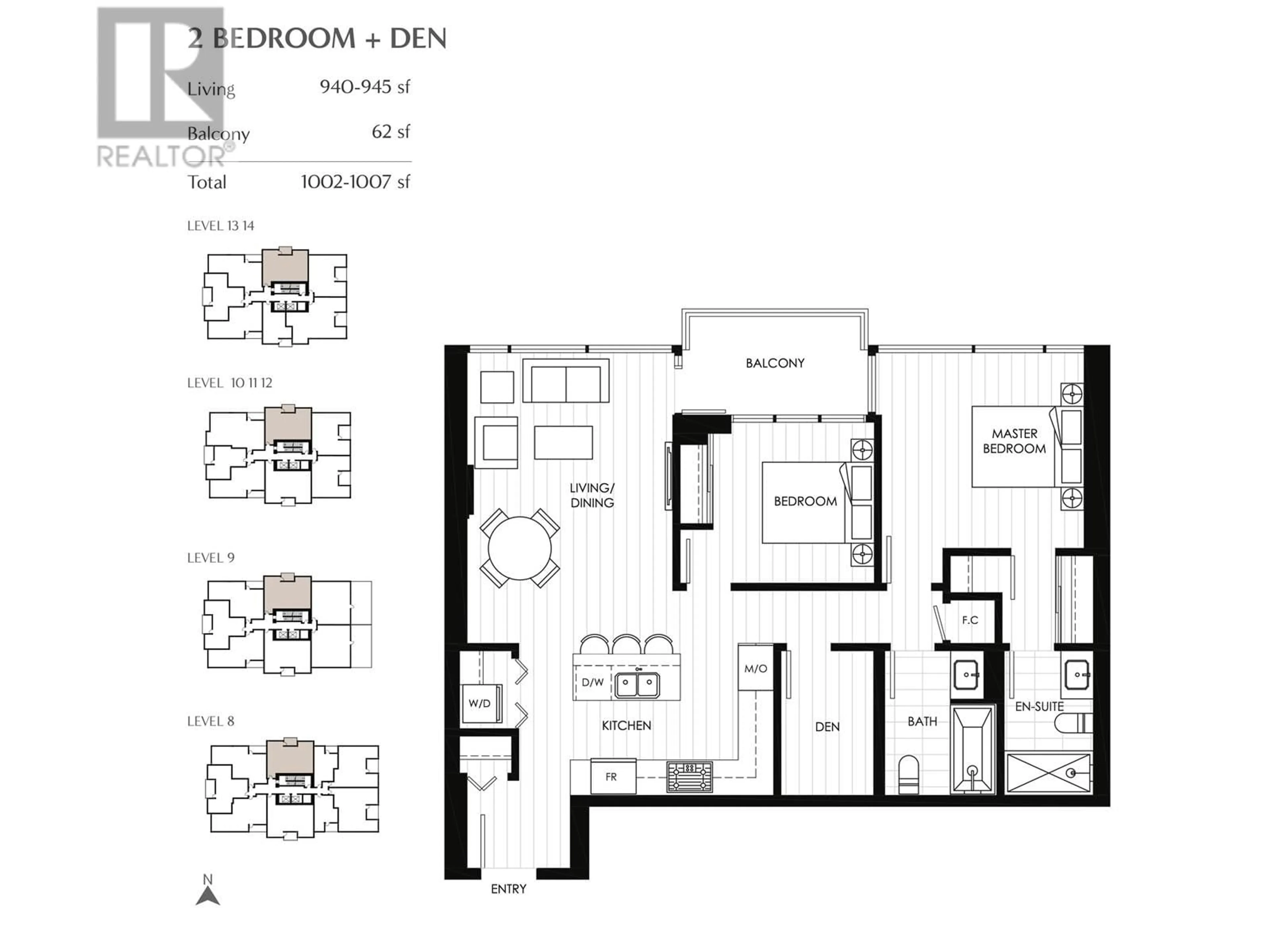 Floor plan for 1706 - 6833 BUSWELL STREET, Richmond British Columbia V6Y0L3