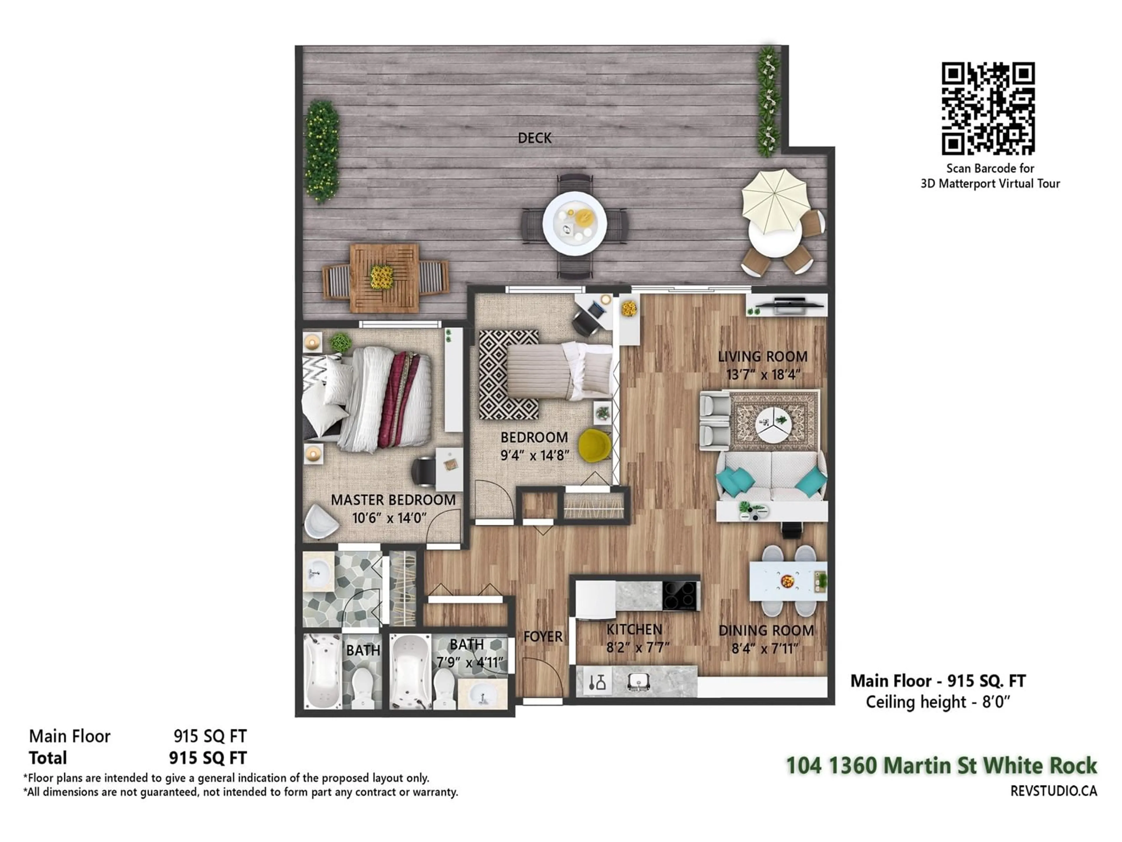 Floor plan for 104 1360 MARTIN STREET, White Rock British Columbia V4B3W5