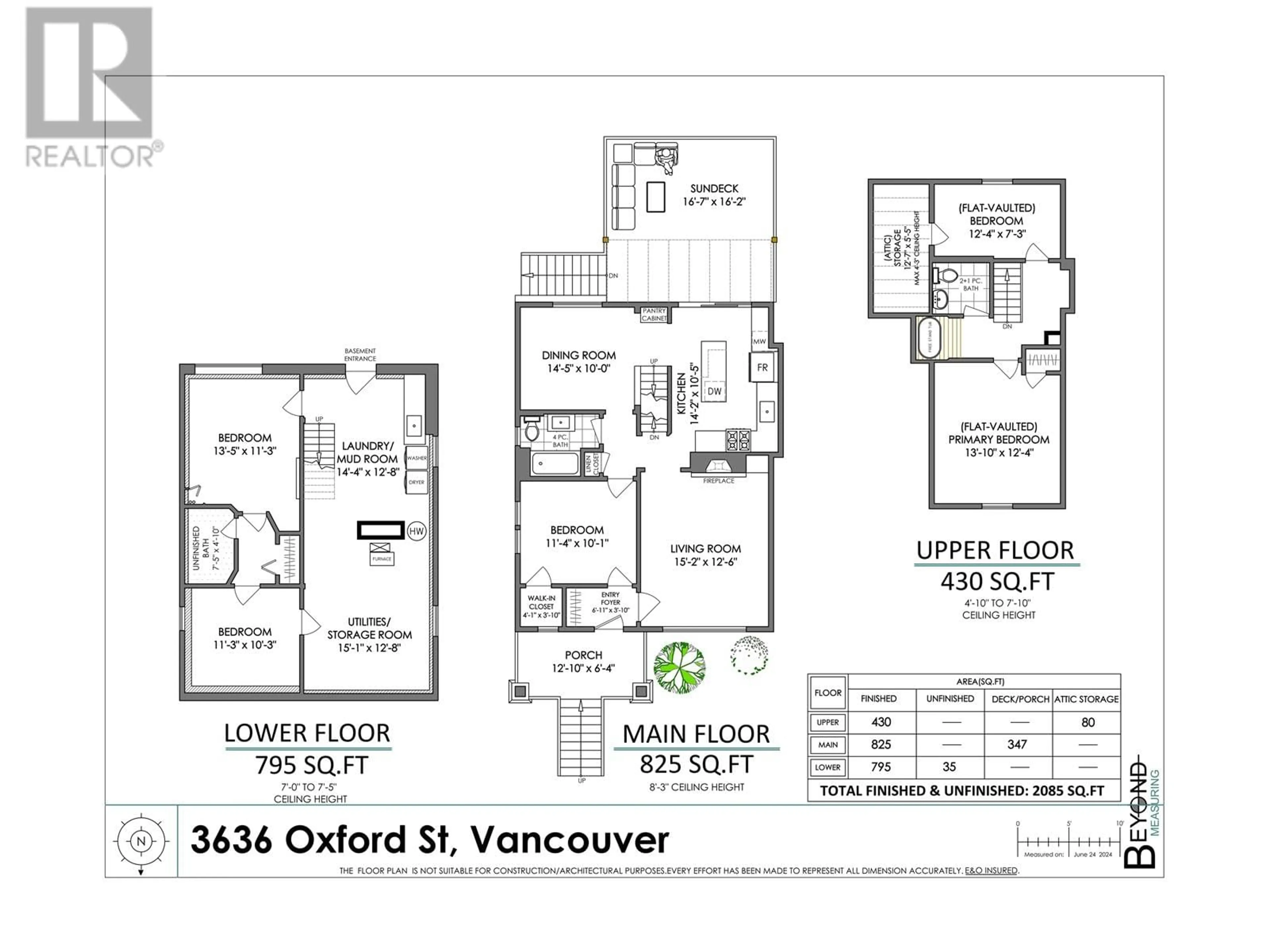 Floor plan for 3636 OXFORD STREET, Vancouver British Columbia V5K1P3