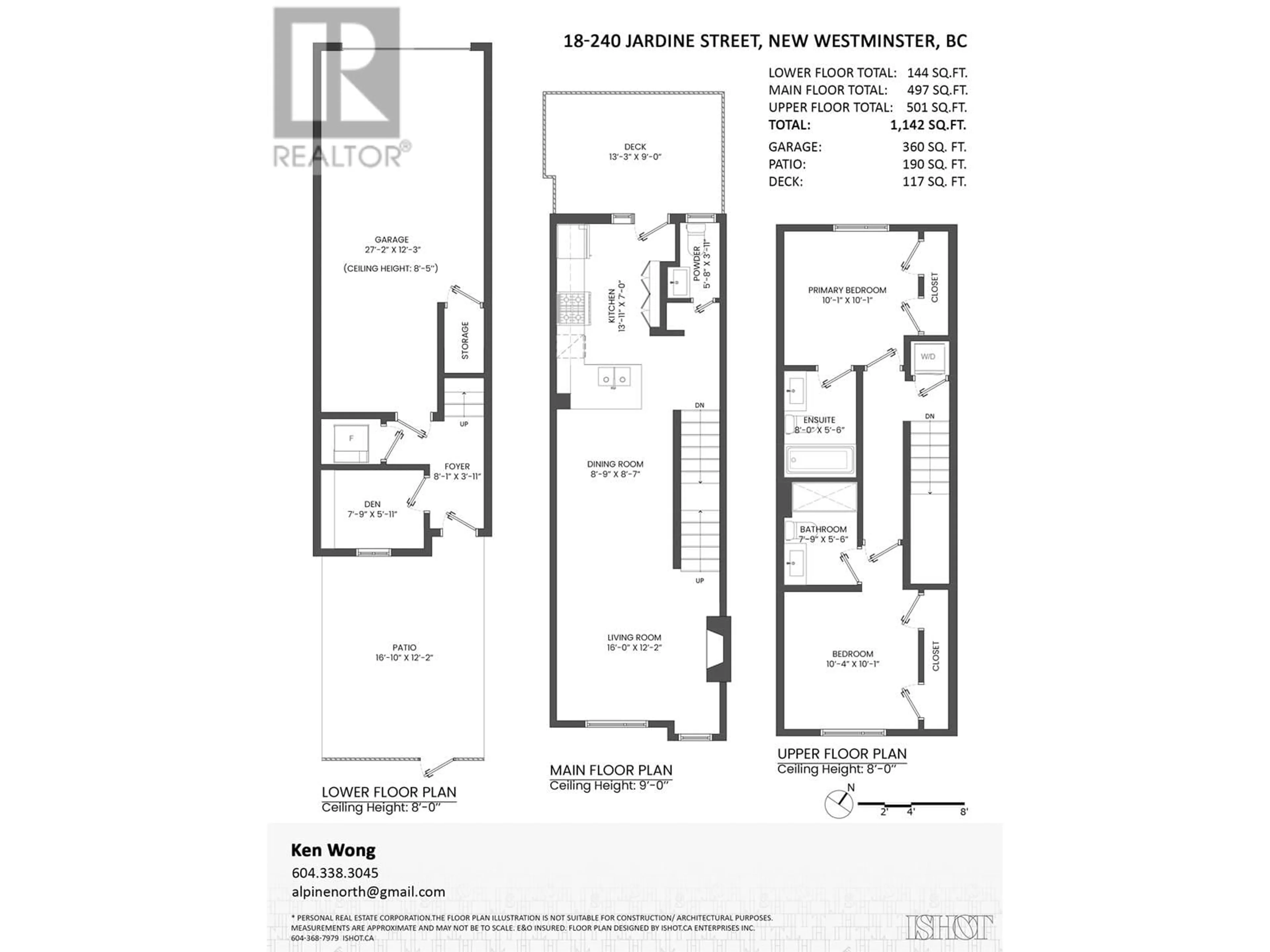 Floor plan for 18 240 JARDINE STREET, New Westminster British Columbia V3M0K8