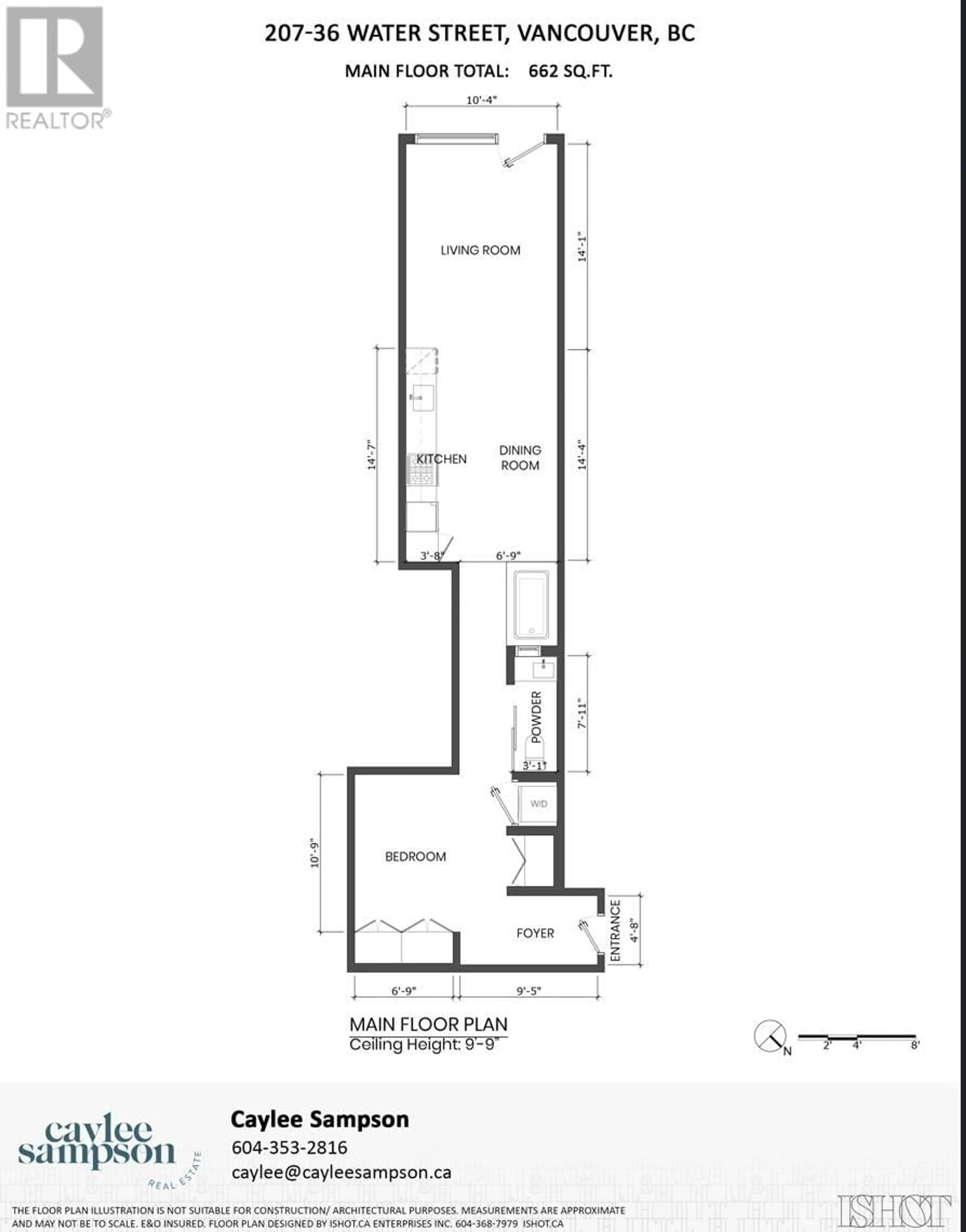 Floor plan for 207 36 WATER STREET, Vancouver British Columbia V6B0B7