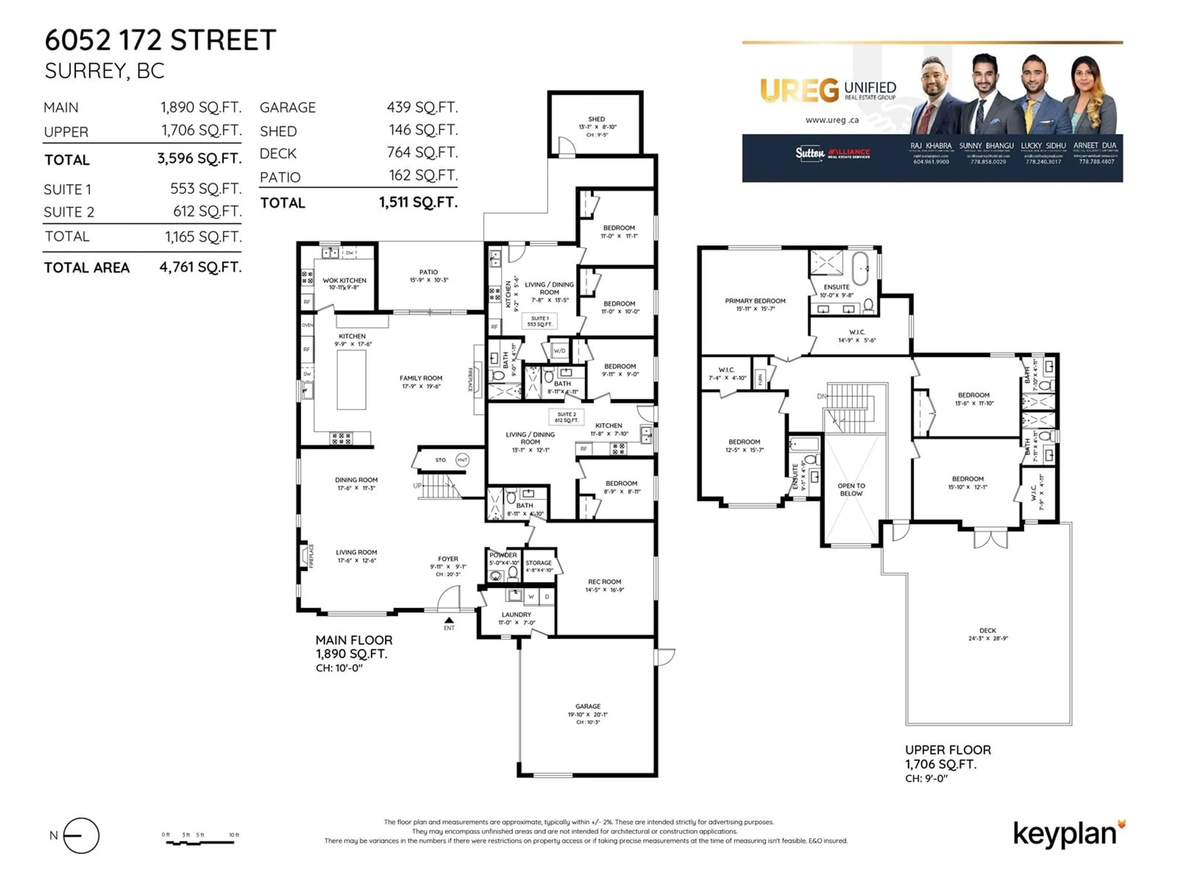 Floor plan for 6052 172 STREET, Surrey British Columbia V3S3Z7
