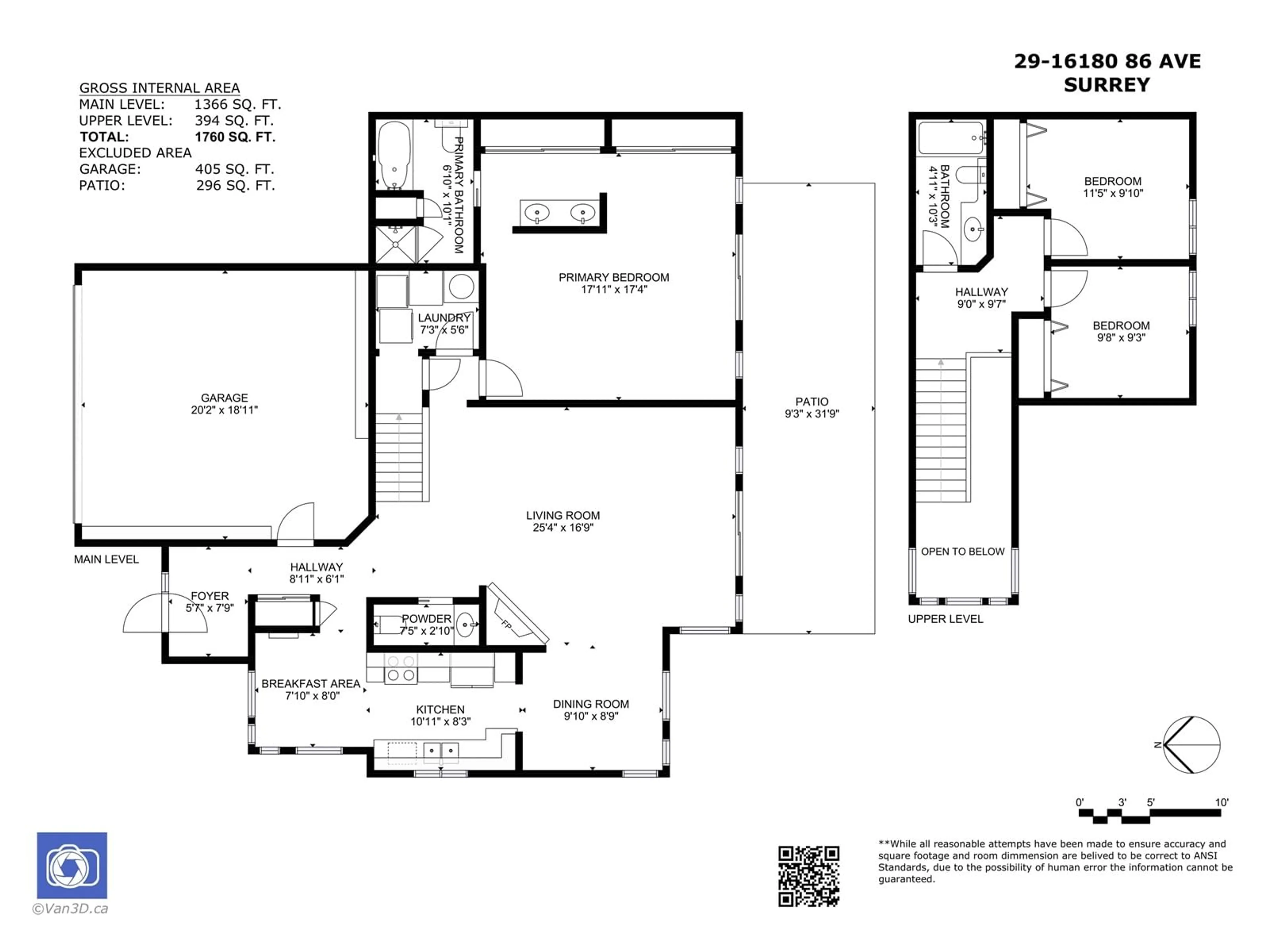Floor plan for 29 16180 86 AVENUE, Surrey British Columbia V4N3J9
