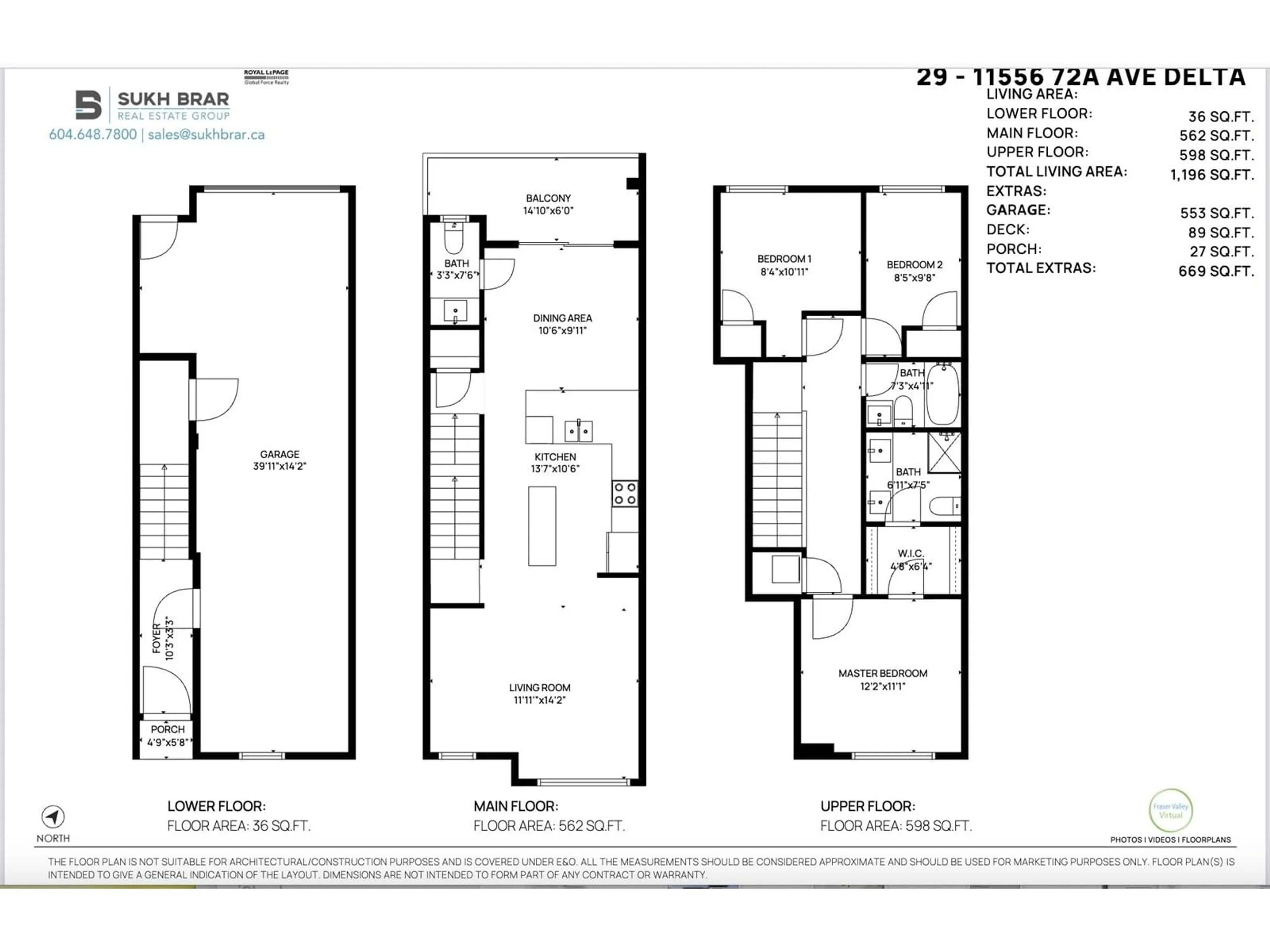 Floor plan for 29 11556 72A AVENUE, Delta British Columbia V4C1A9