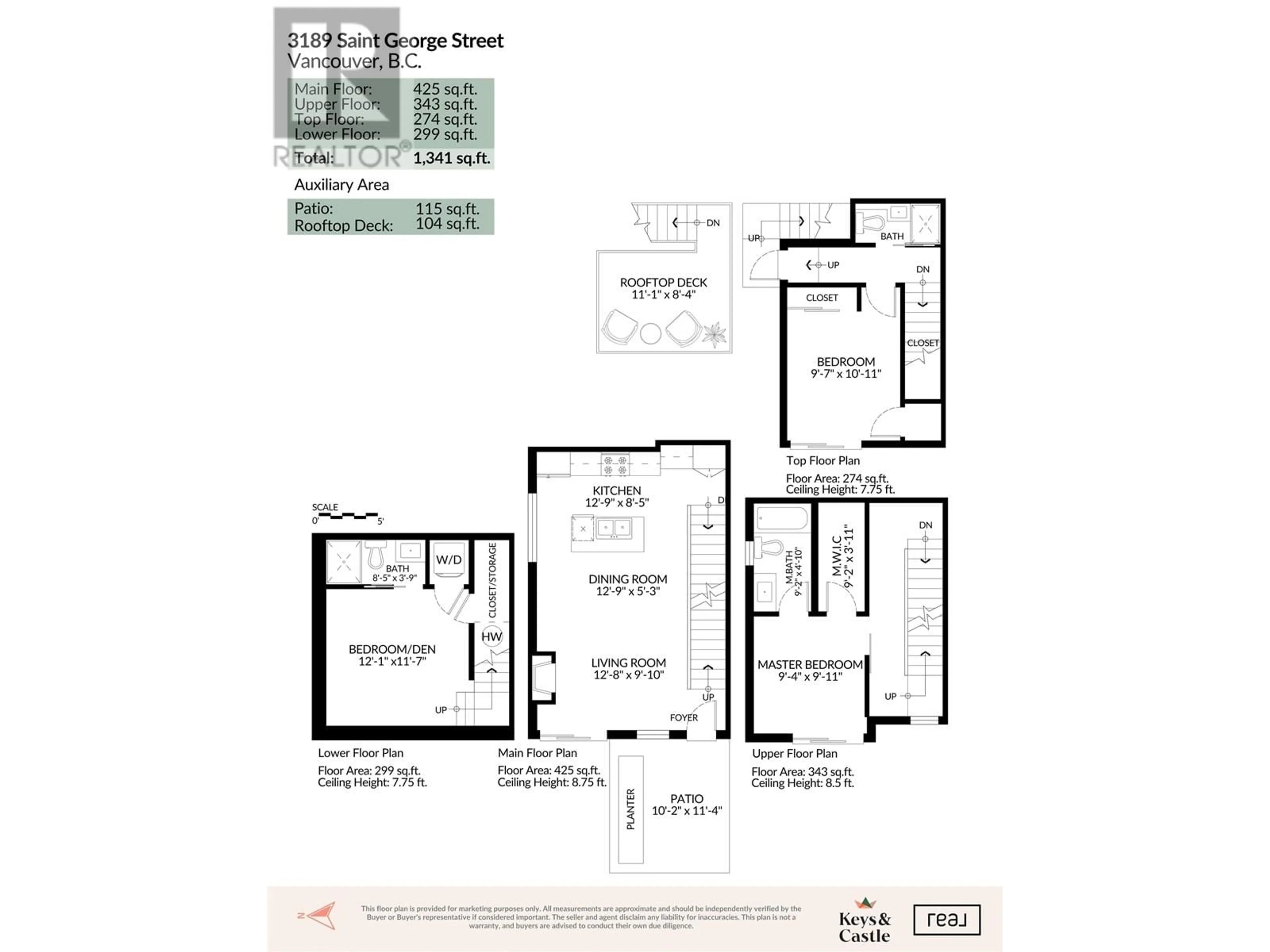 Floor plan for 3189 ST. GEORGE STREET, Vancouver British Columbia V5T3R9