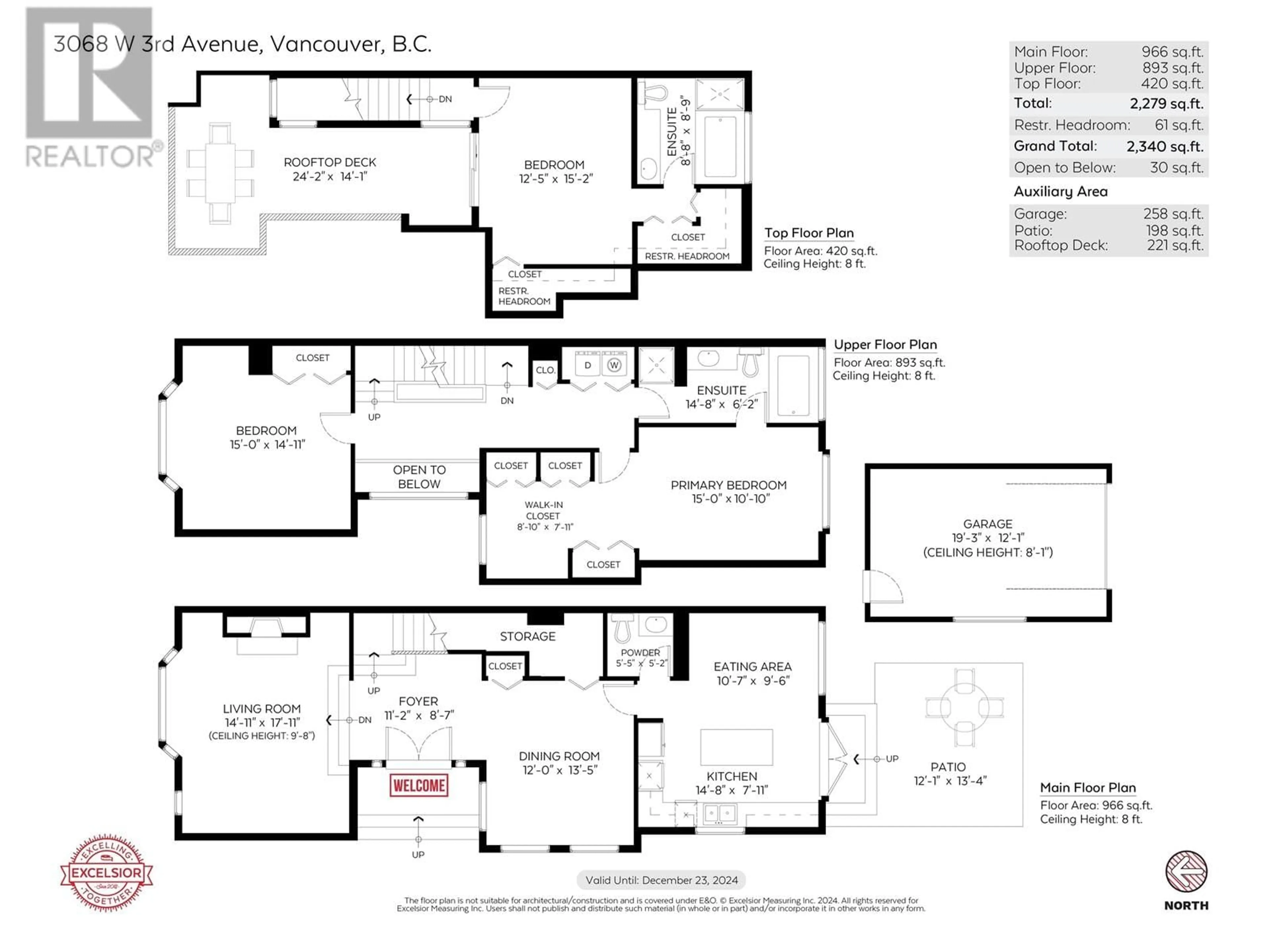 Floor plan for 3068 W 3RD AVENUE, Vancouver British Columbia V6K1N1