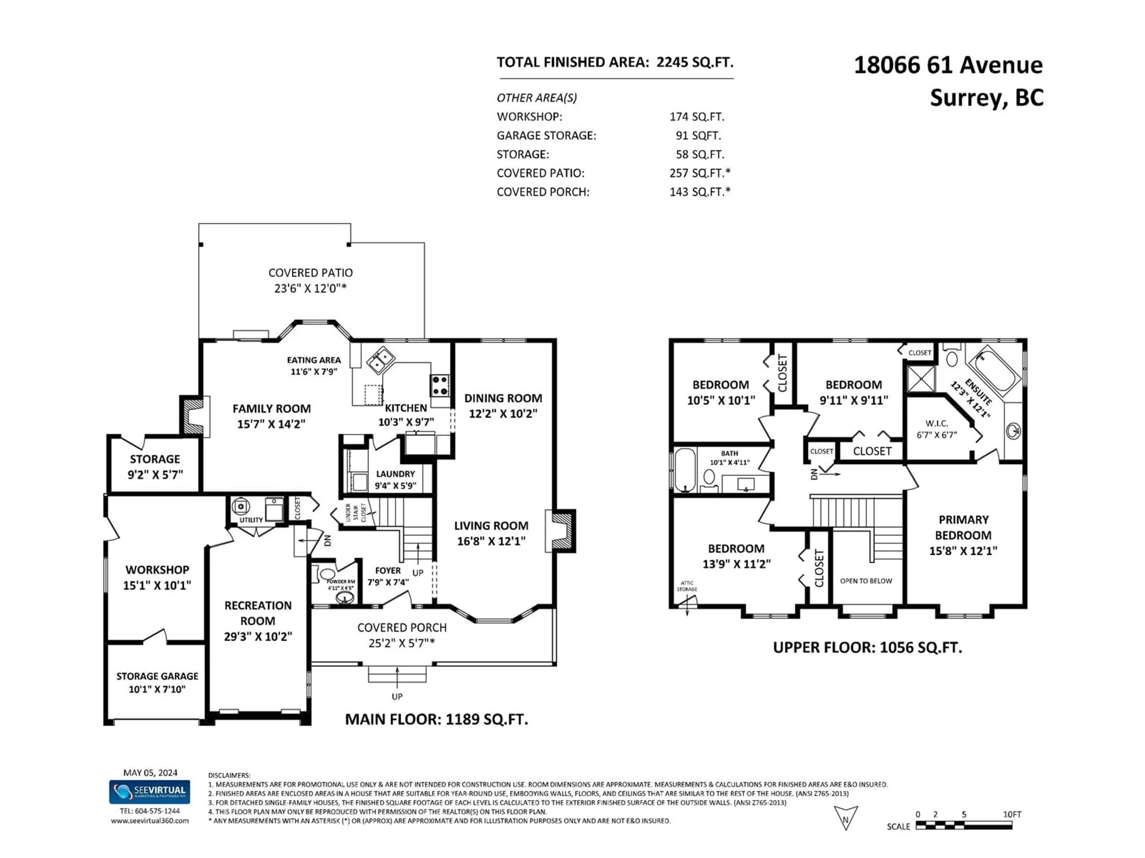 Floor plan for 18066 61 AVENUE, Surrey British Columbia V3S5V7