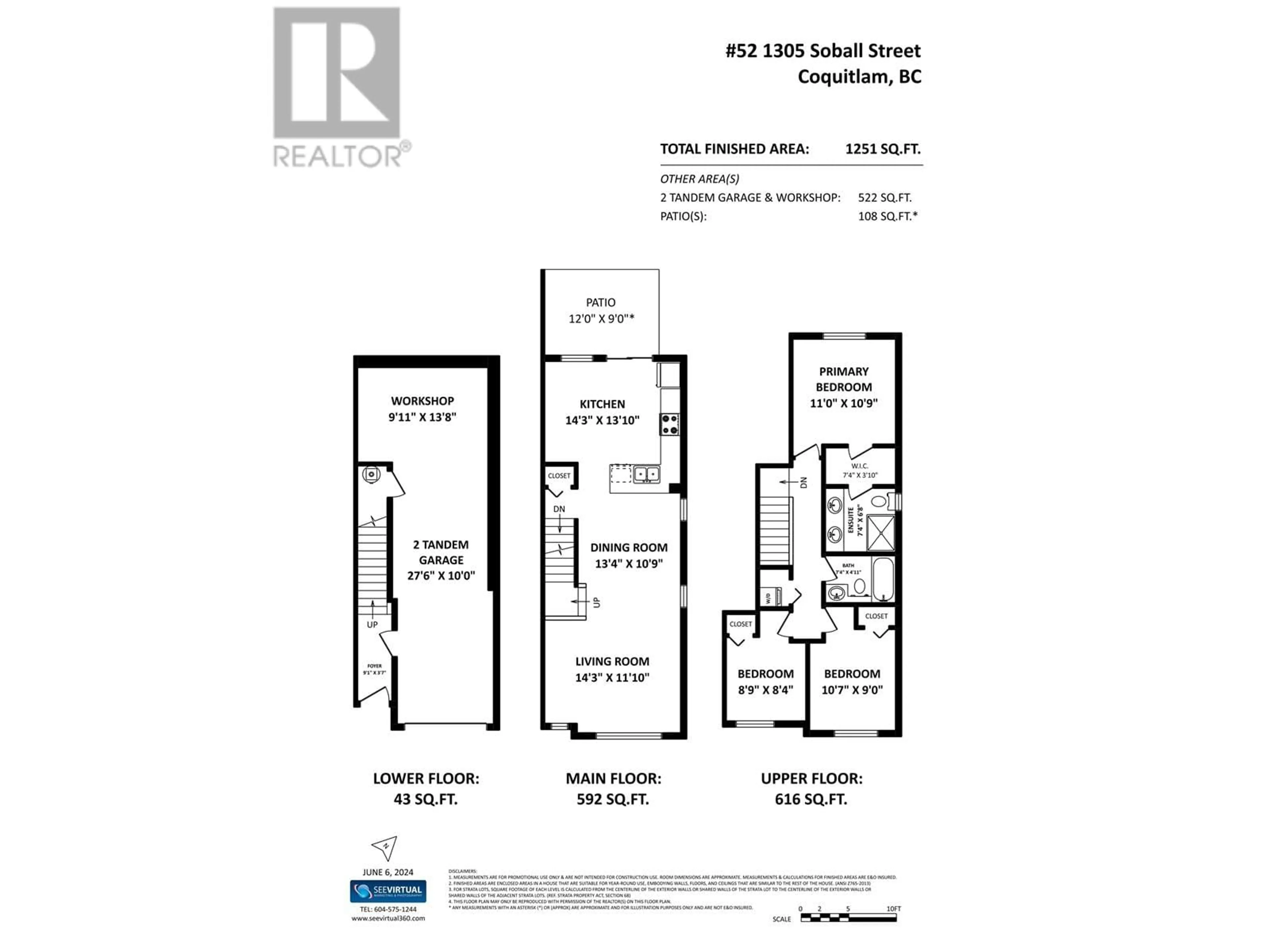 Floor plan for 52 1305 SOBALL STREET, Coquitlam British Columbia V3E0E8