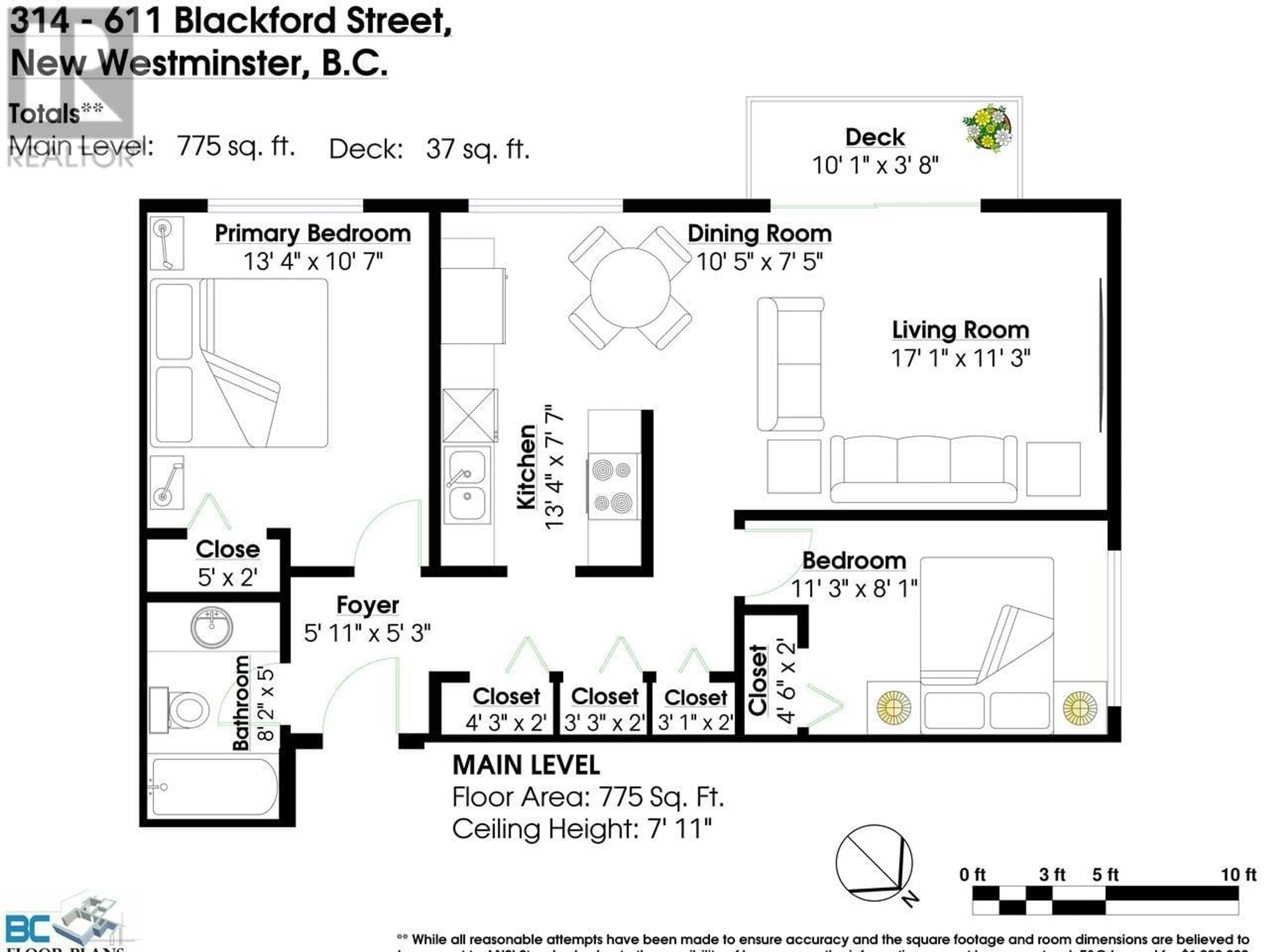 Floor plan for 314 611 BLACKFORD STREET, New Westminster British Columbia V3M1R7