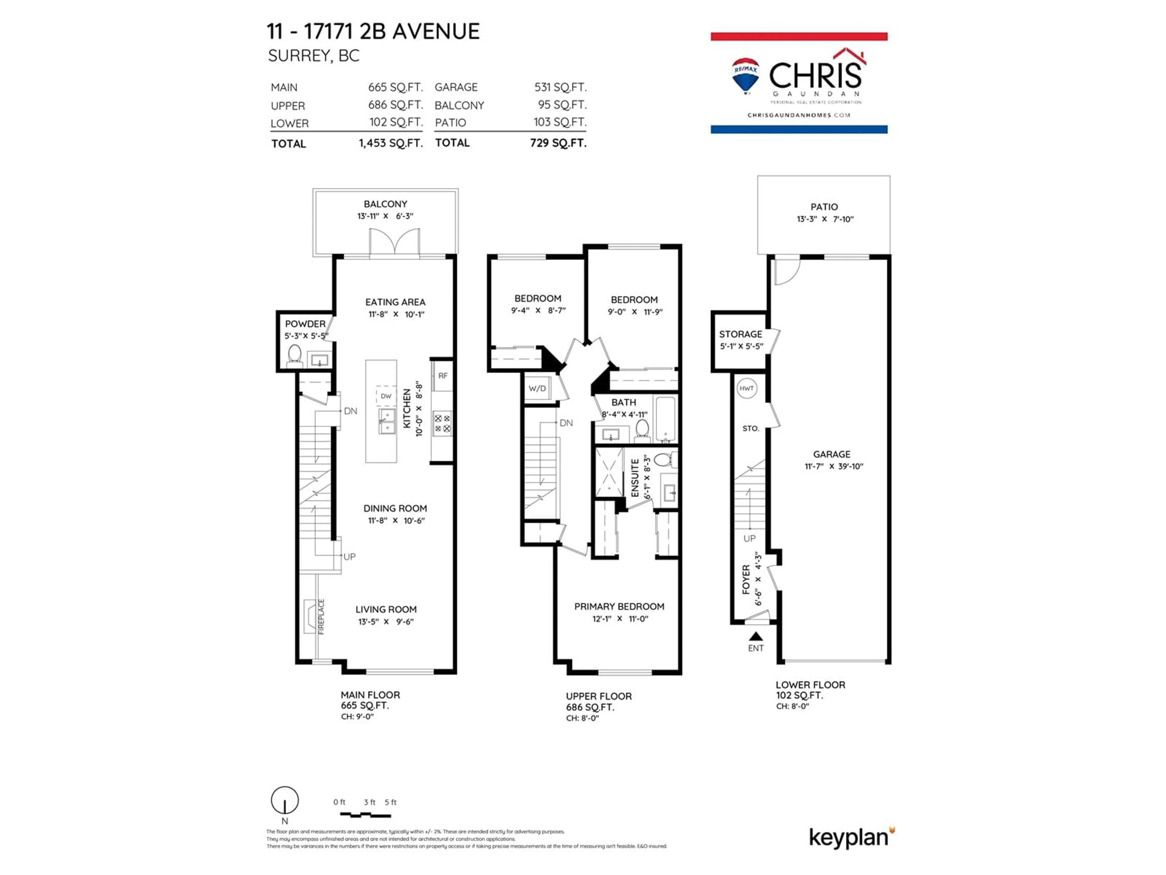 Floor plan for 11 17171 2B AVENUE, Surrey British Columbia V3Z9R1