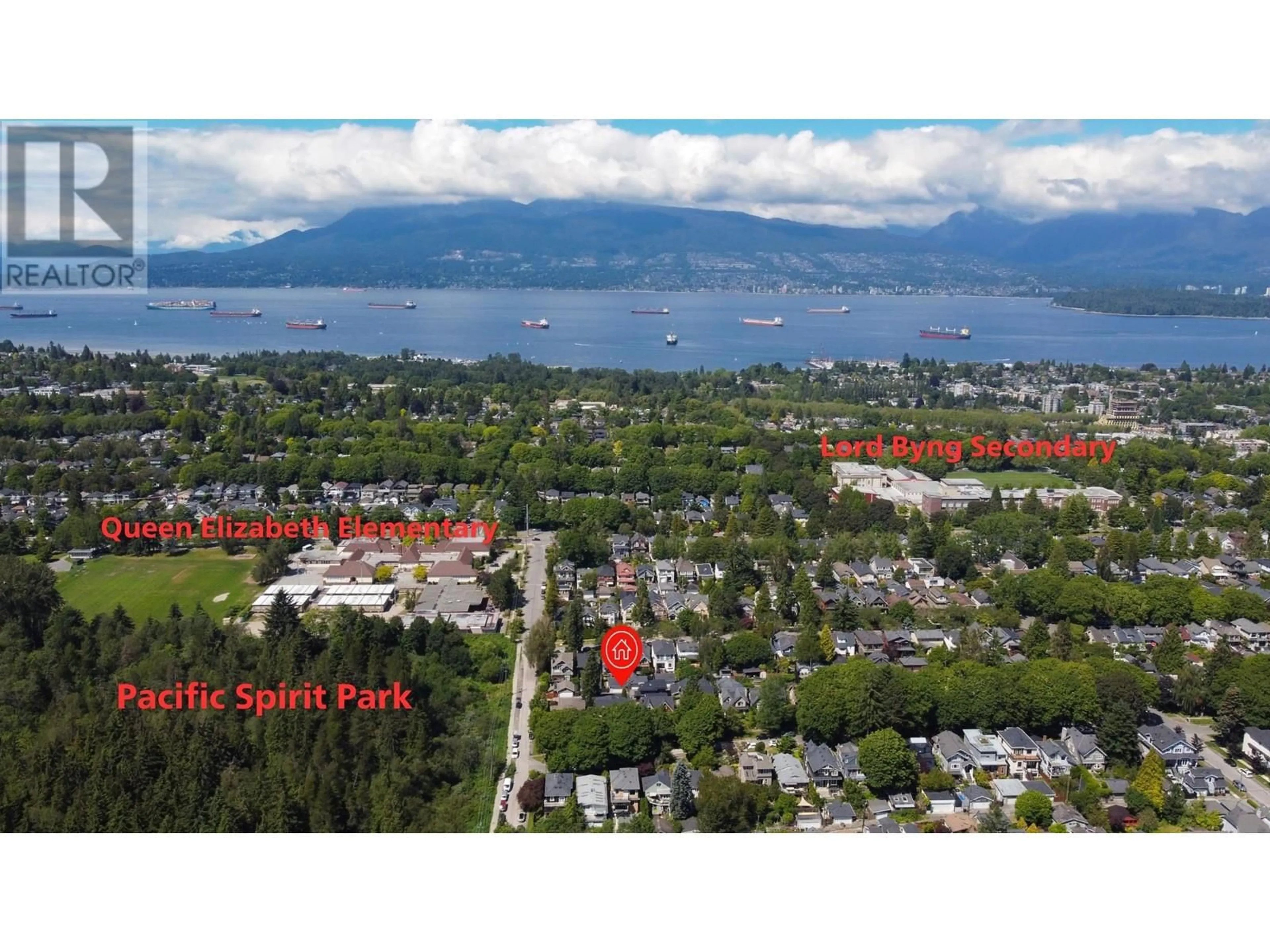 A pic from outside/outdoor area/front of a property/back of a property/a pic from drone, water/lake/river/ocean view for 4089 W 19TH AVENUE, Vancouver British Columbia V6S1E2