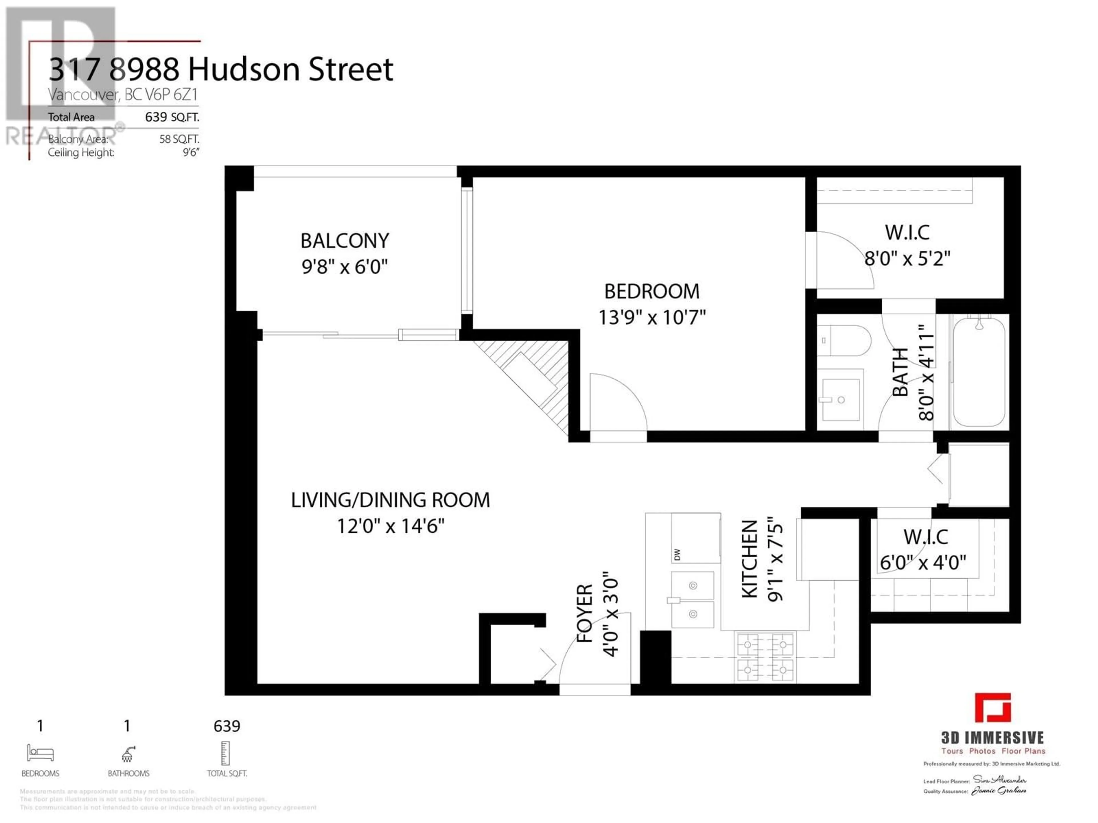 Floor plan for 317 8988 HUDSON STREET, Vancouver British Columbia V6P6Z1