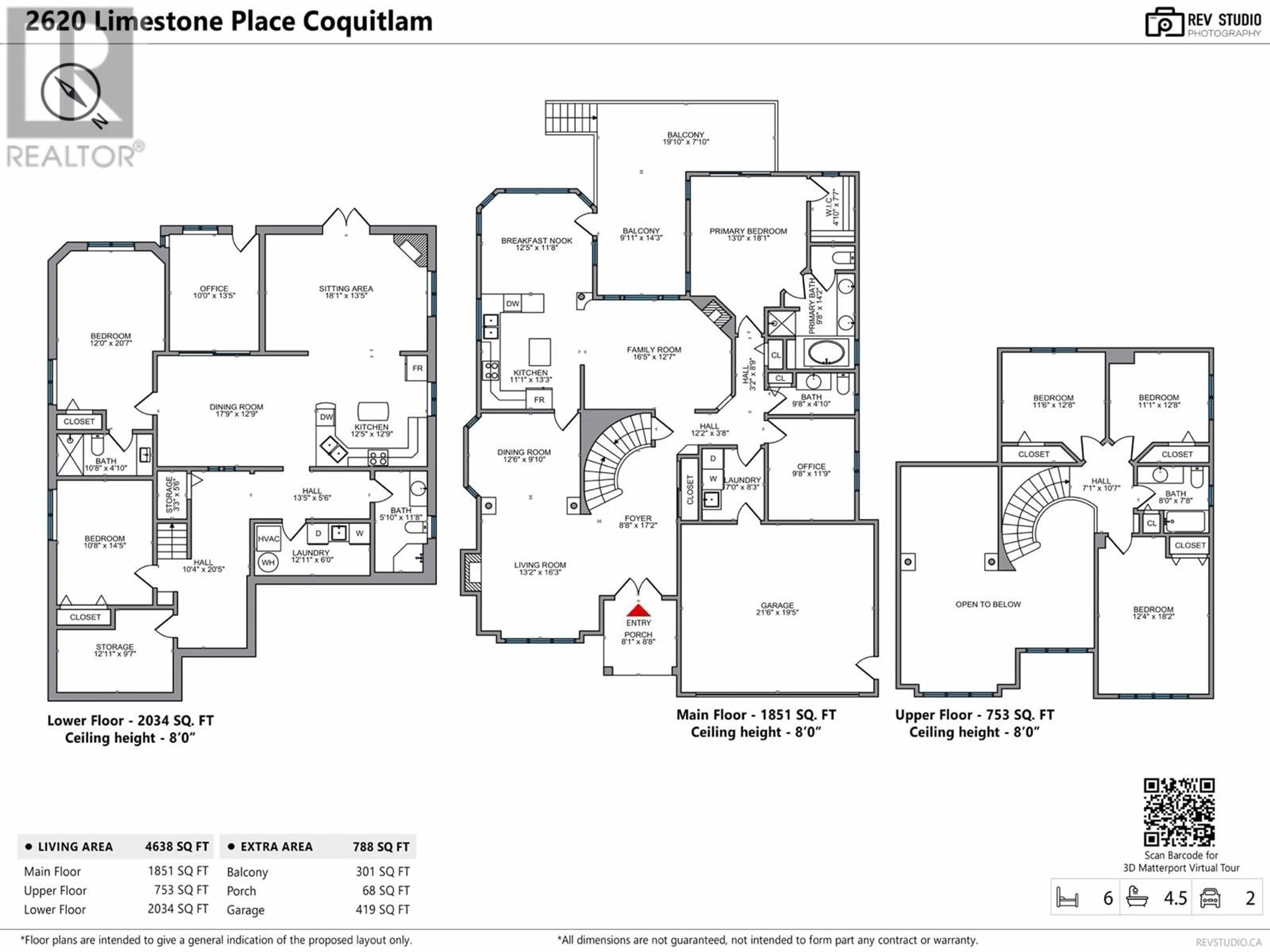 Floor plan for 2620 LIMESTONE PLACE, Coquitlam British Columbia V3E2V1