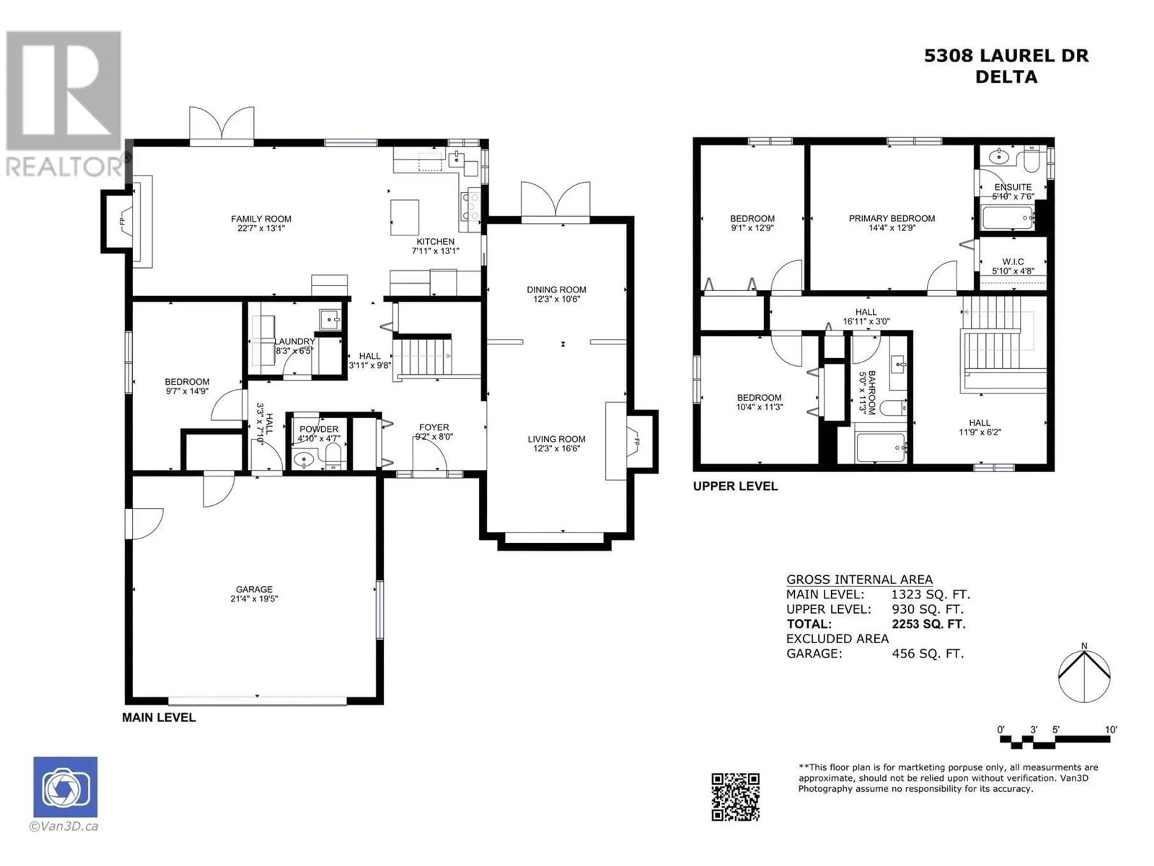 Floor plan for 5308 LAUREL DRIVE, Delta British Columbia V4K4H8