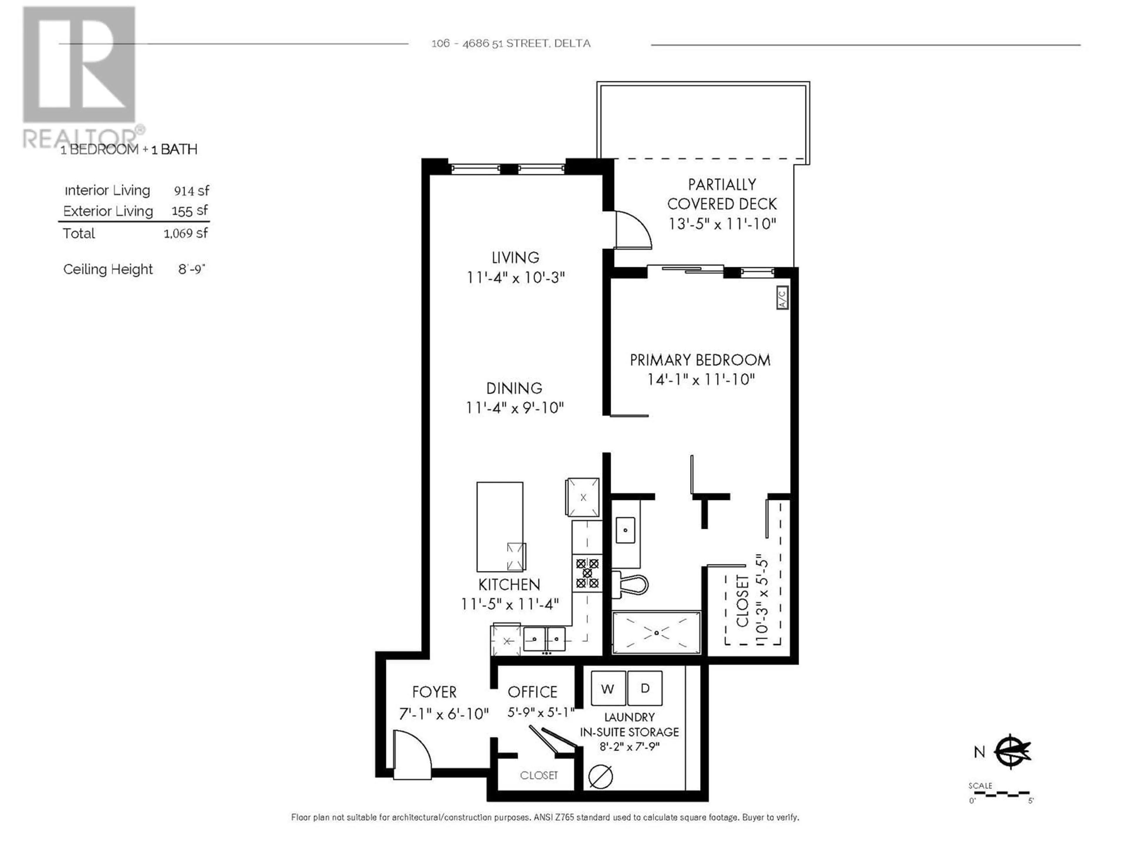 Floor plan for 106 4686 51 STREET, Delta British Columbia V4K2V7