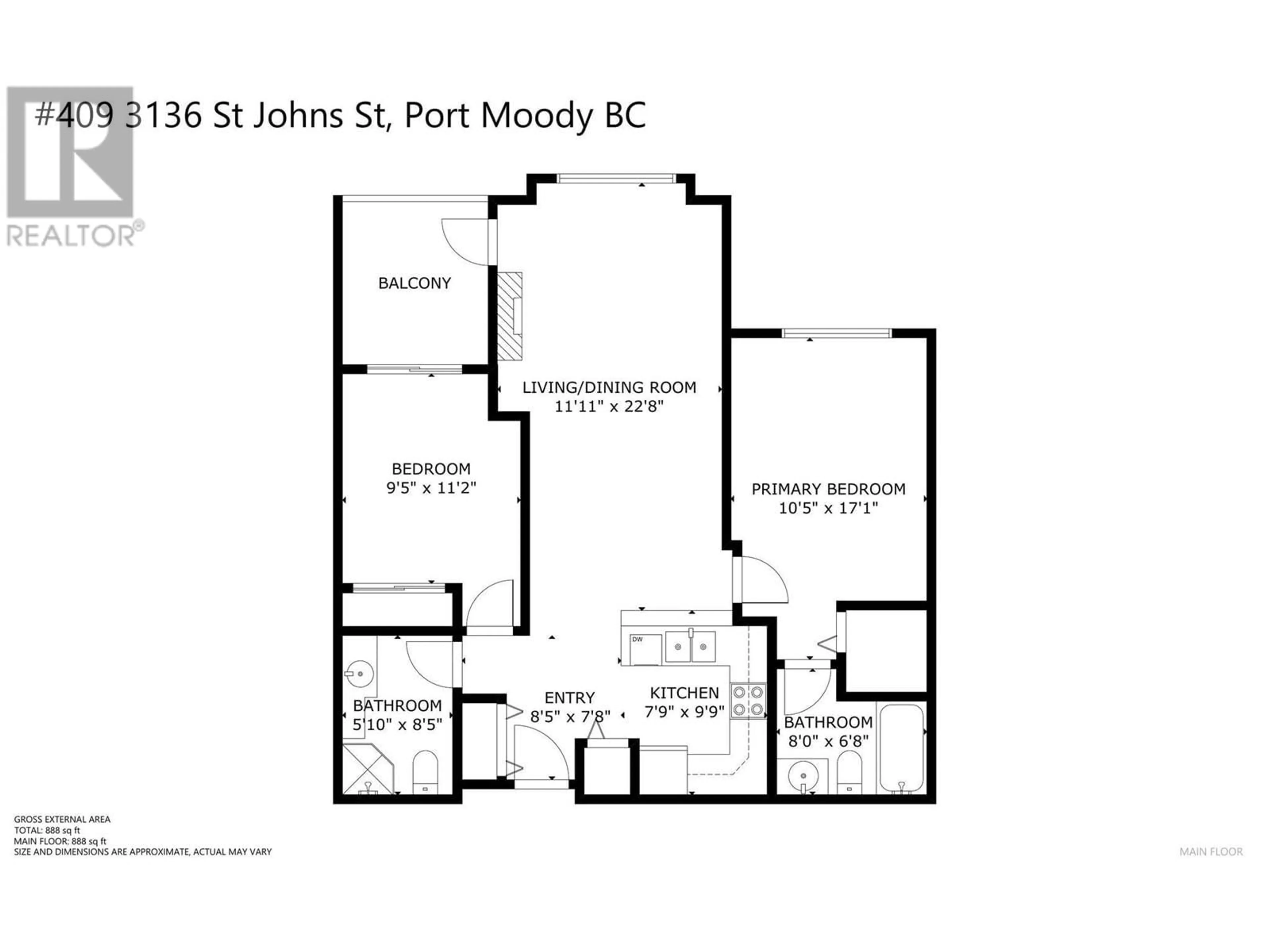 Floor plan for 409 3136 ST. JOHNS STREET, Port Moody British Columbia V3H5E4