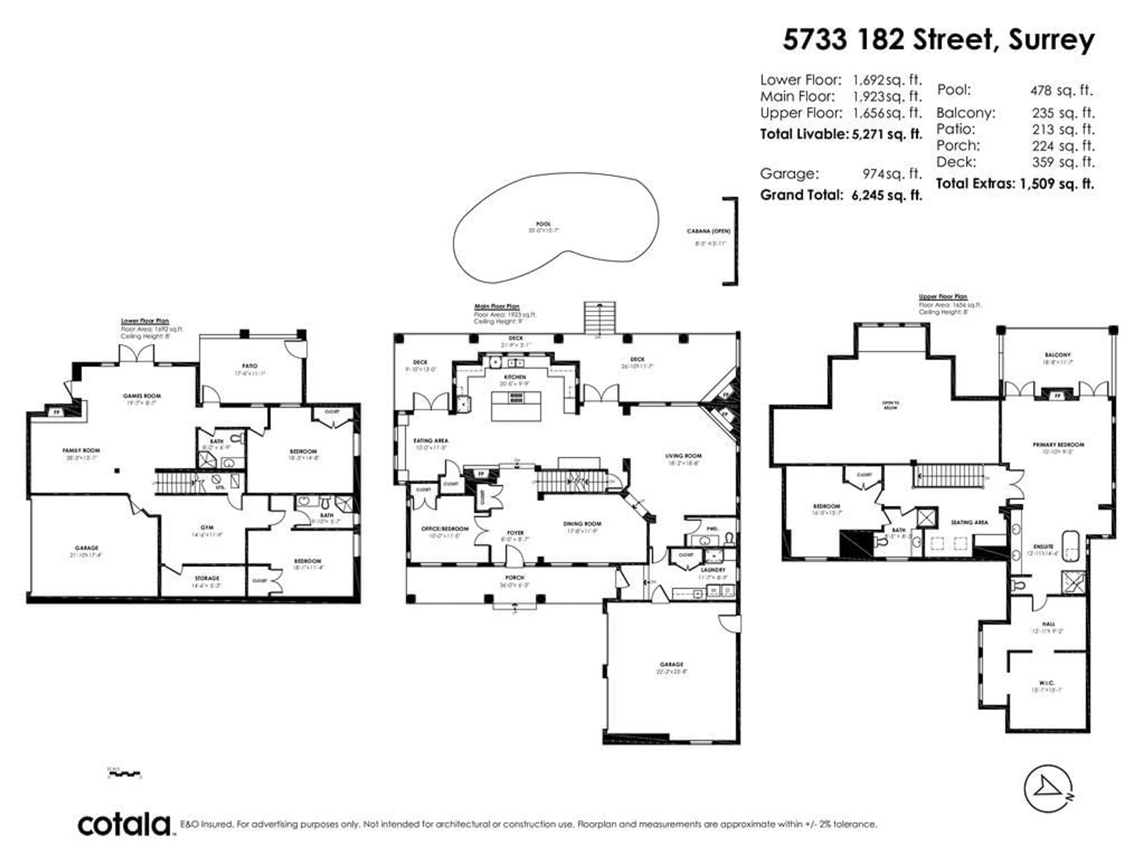 Floor plan for 5733 182 STREET, Surrey British Columbia V3S4M5
