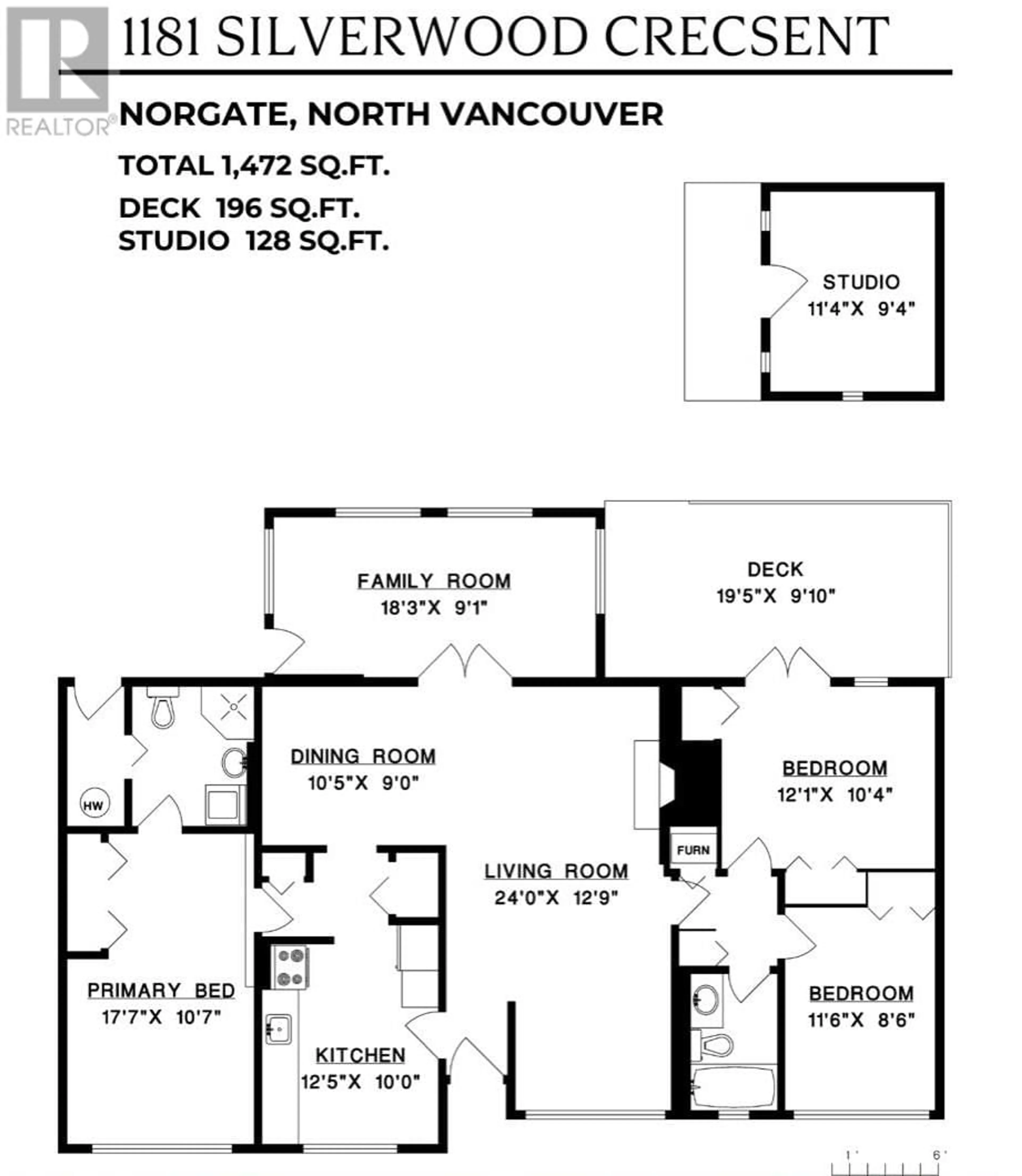 Floor plan for 1181 SILVERWOOD CRESCENT, North Vancouver British Columbia V7P1J2