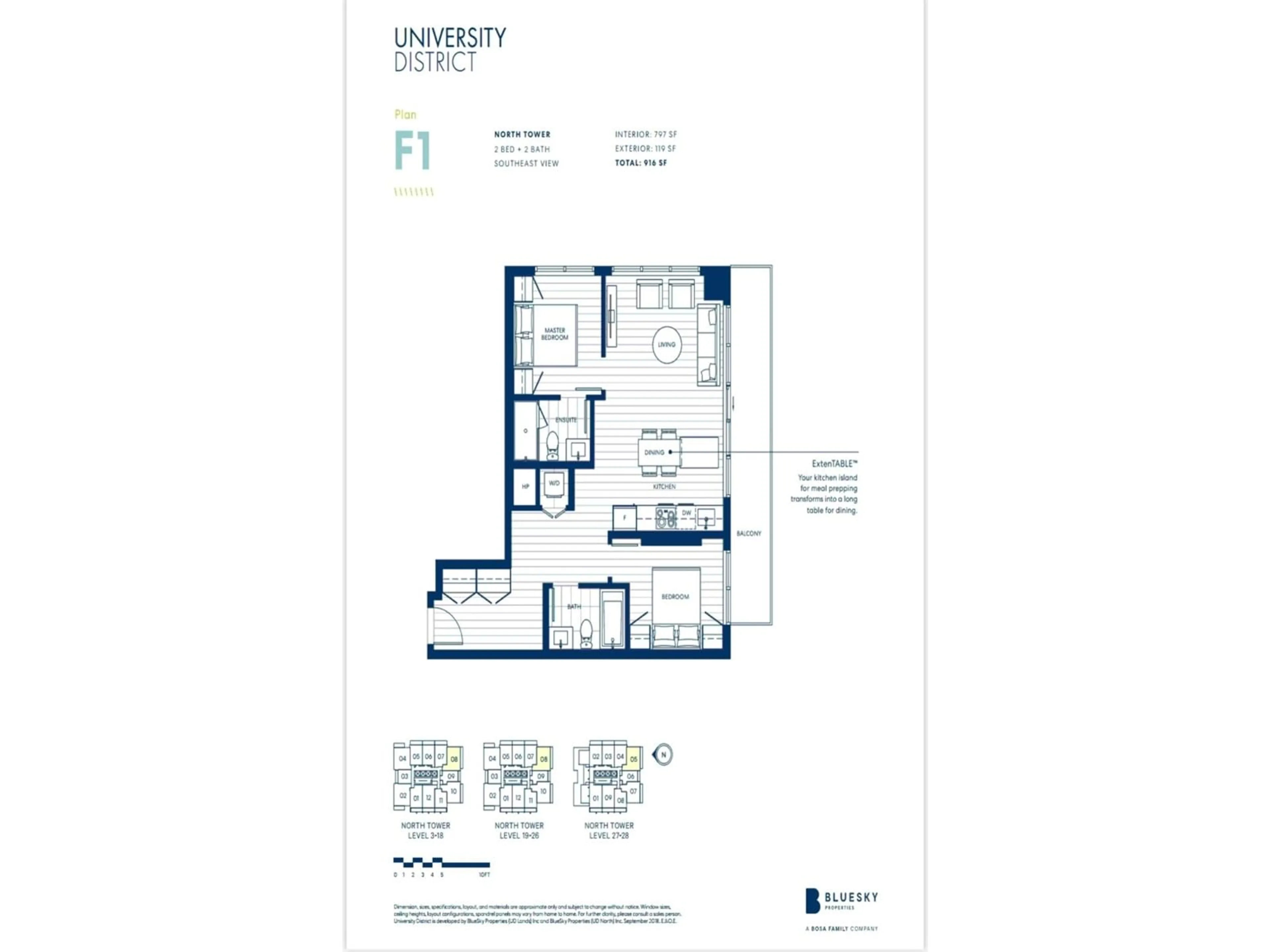 Floor plan for 2208 13428 105 AVENUE, Surrey British Columbia V3T0S6
