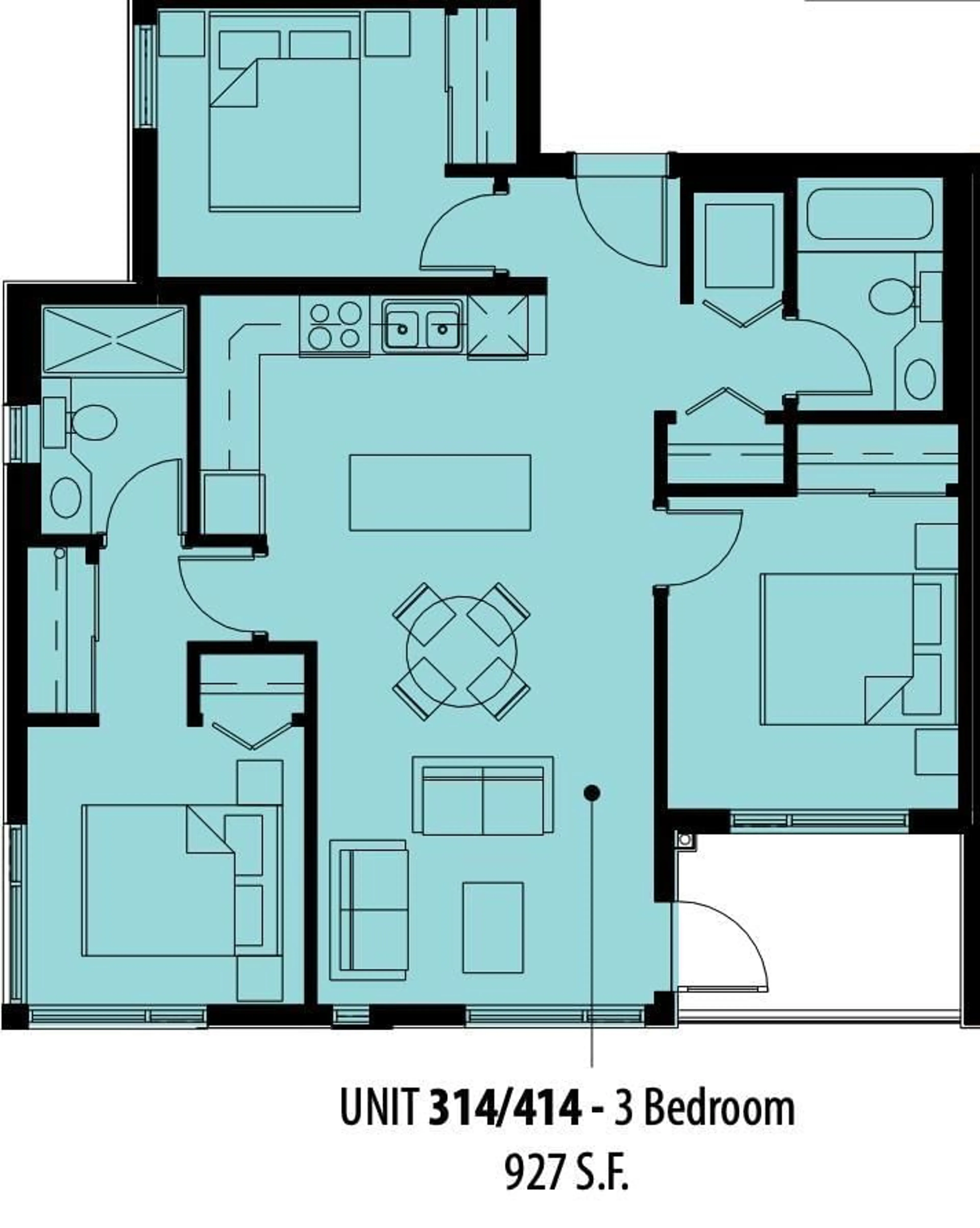 Floor plan for 314 - 163 175 A, Surrey British Columbia V0V0V0