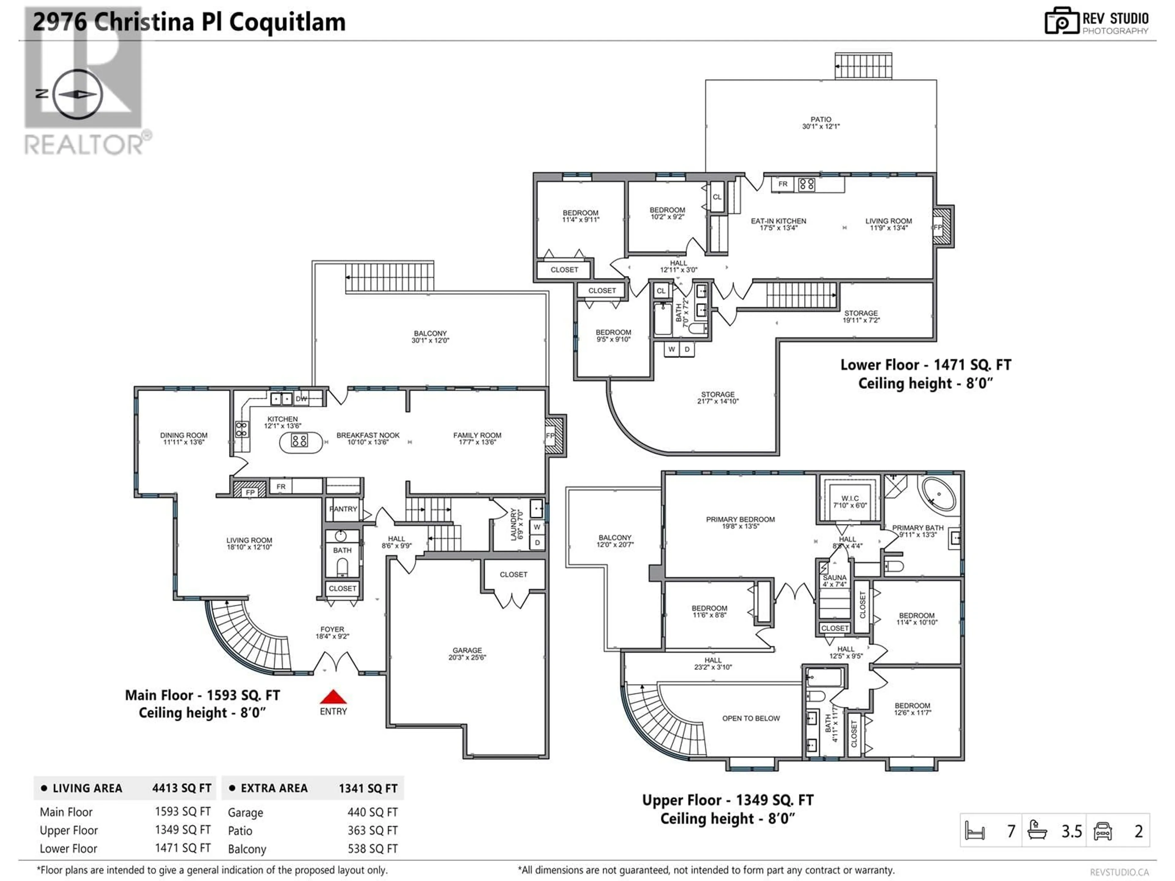 Floor plan for 2976 CHRISTINA PLACE, Coquitlam British Columbia V3C5Z8