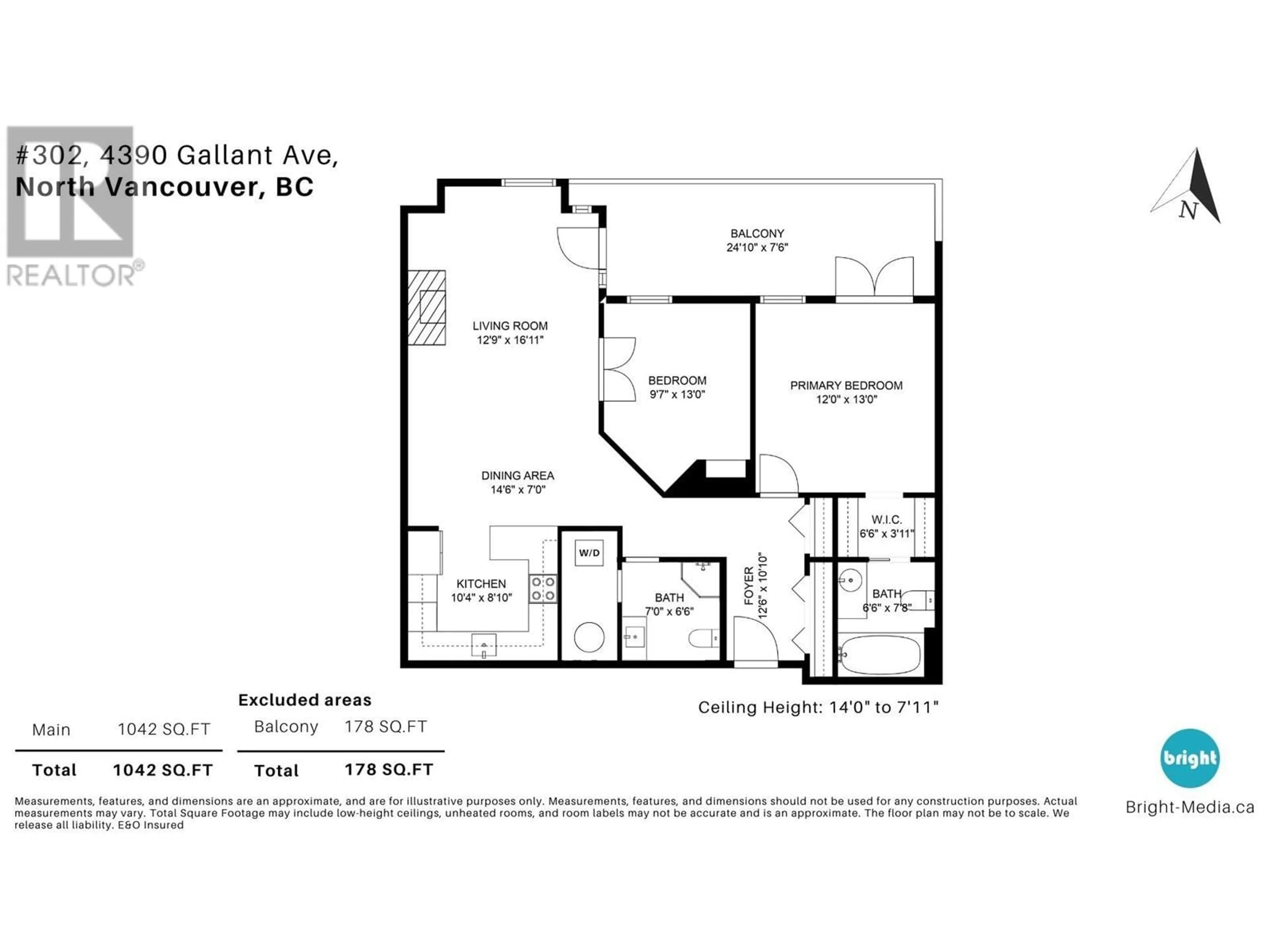 Floor plan for 302 4390 GALLANT AVENUE, North Vancouver British Columbia V7G1L2