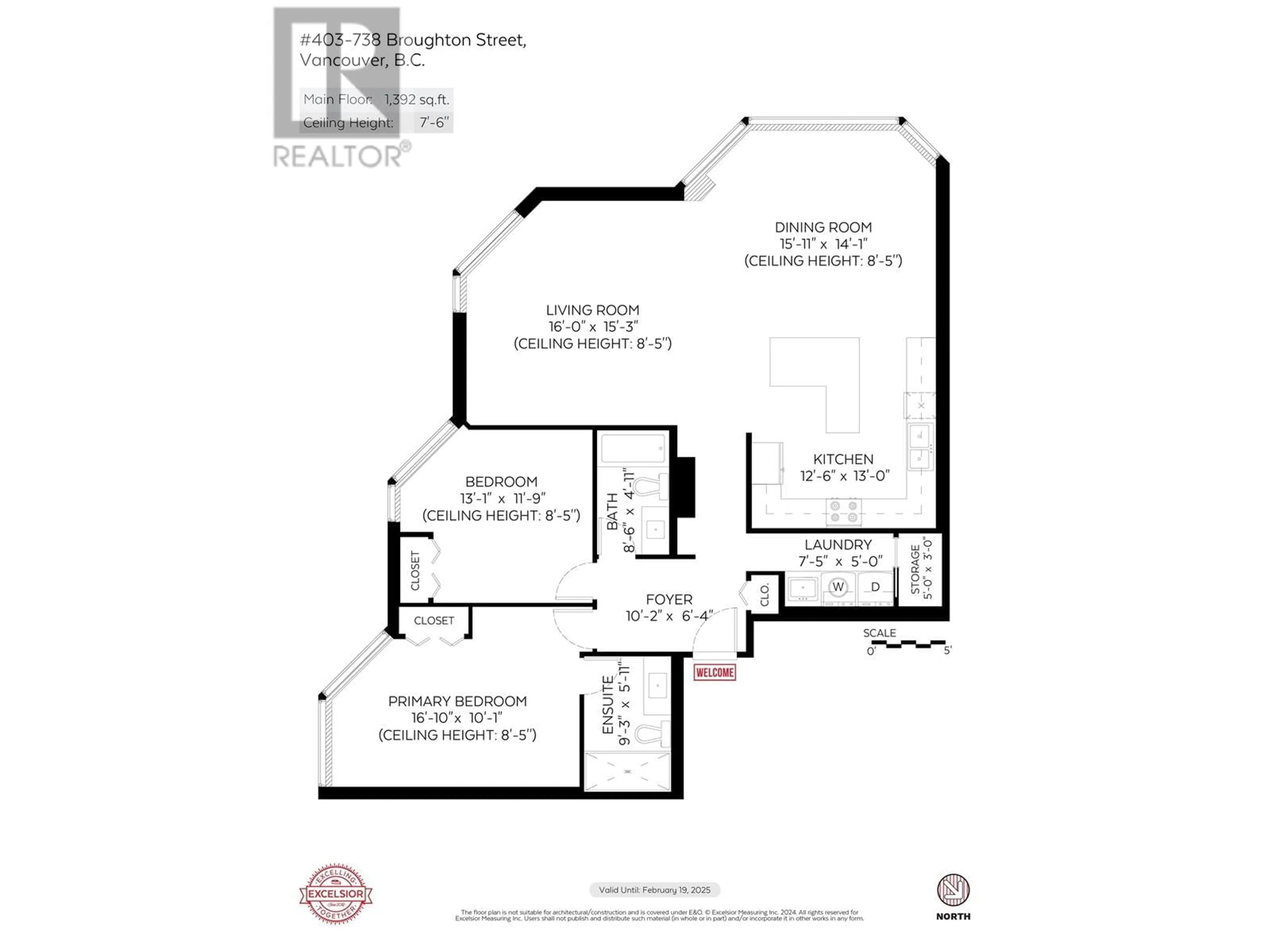 Floor plan for 403 738 BROUGHTON STREET, Vancouver British Columbia V6G3A7