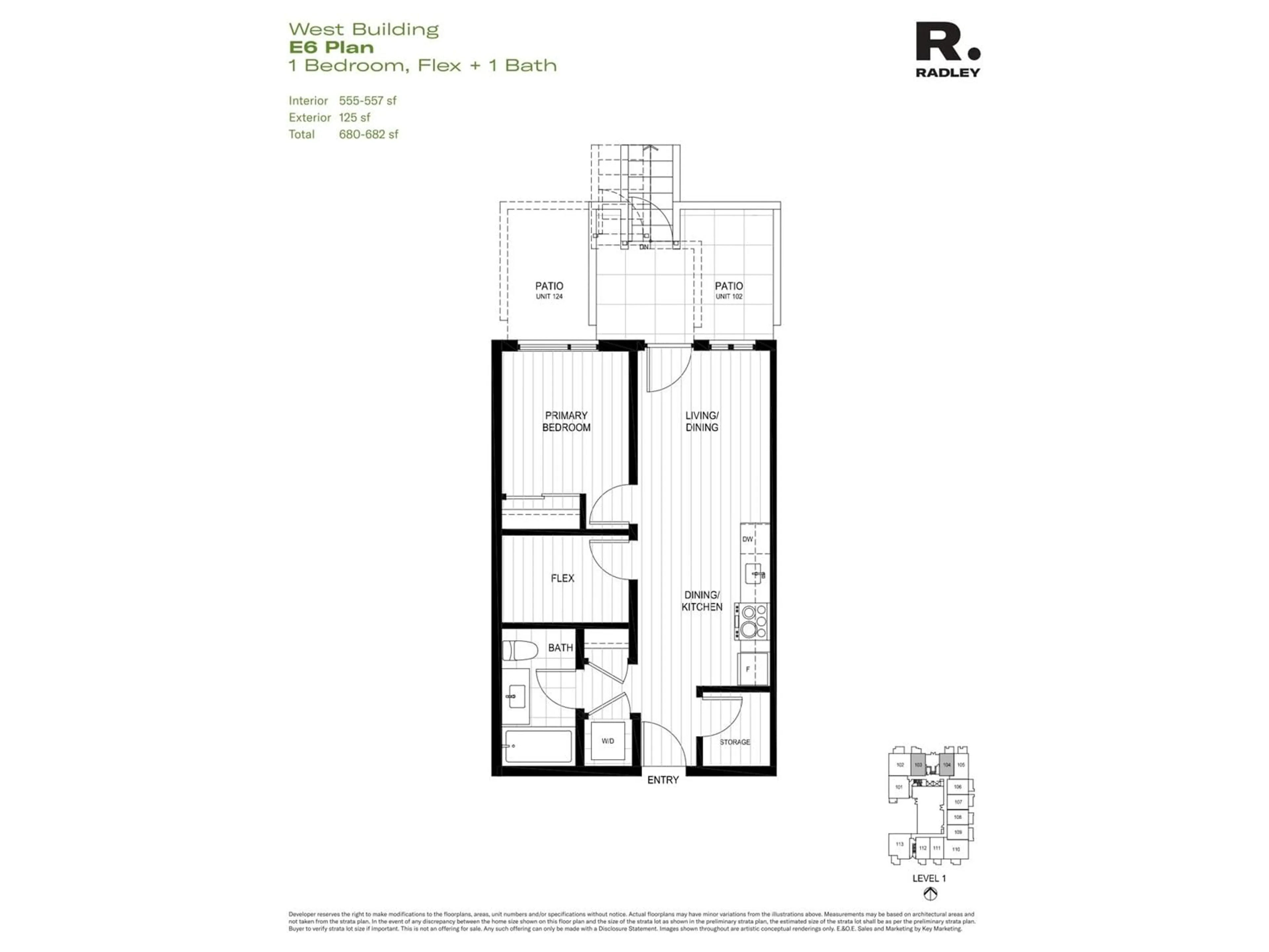 Floor plan for W104 13858 108 AVENUE, Surrey British Columbia V3T2K8