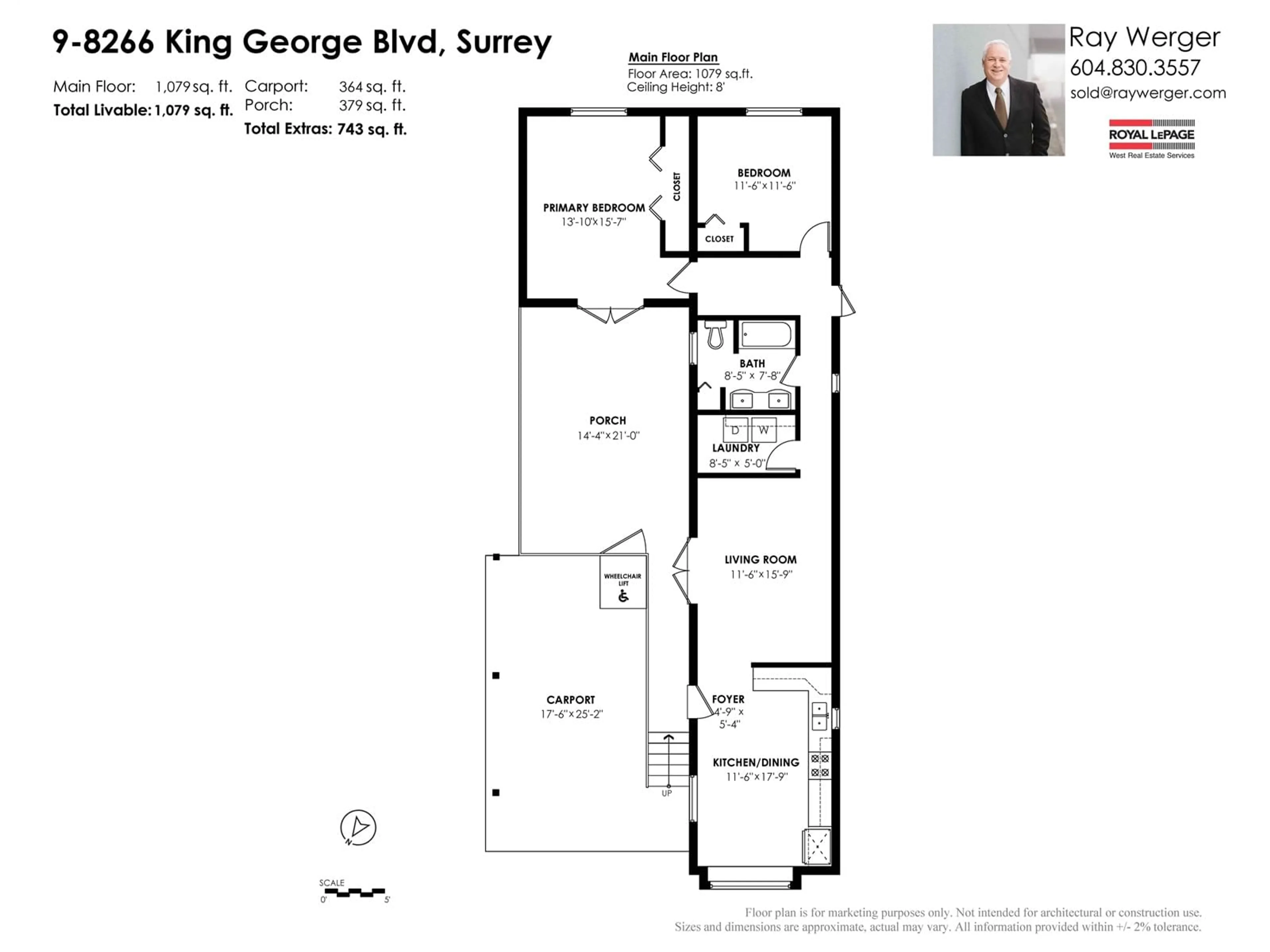 Floor plan for 9 8266 KING GEORGE HIGHWAY, Surrey British Columbia V3W5C2