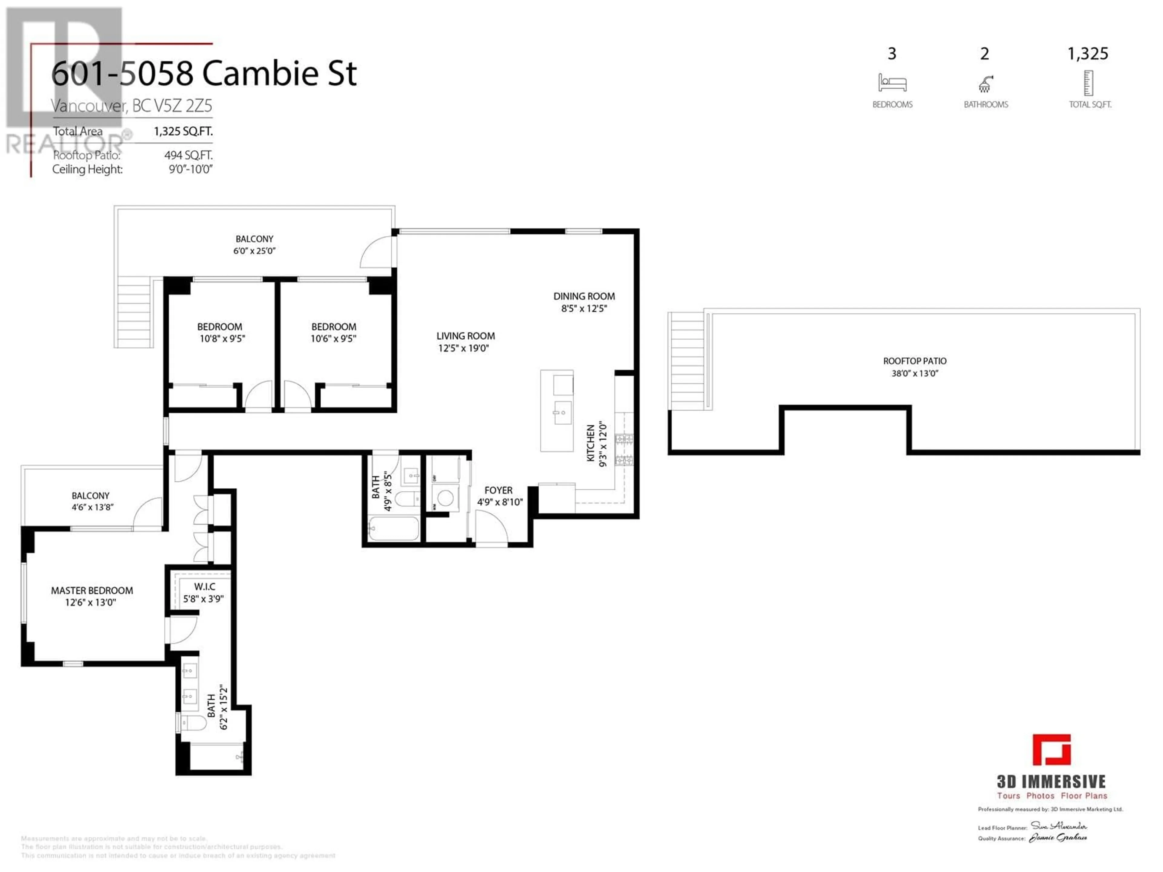 Floor plan for 601 5058 CAMBIE STREET, Vancouver British Columbia V5Z2Z5