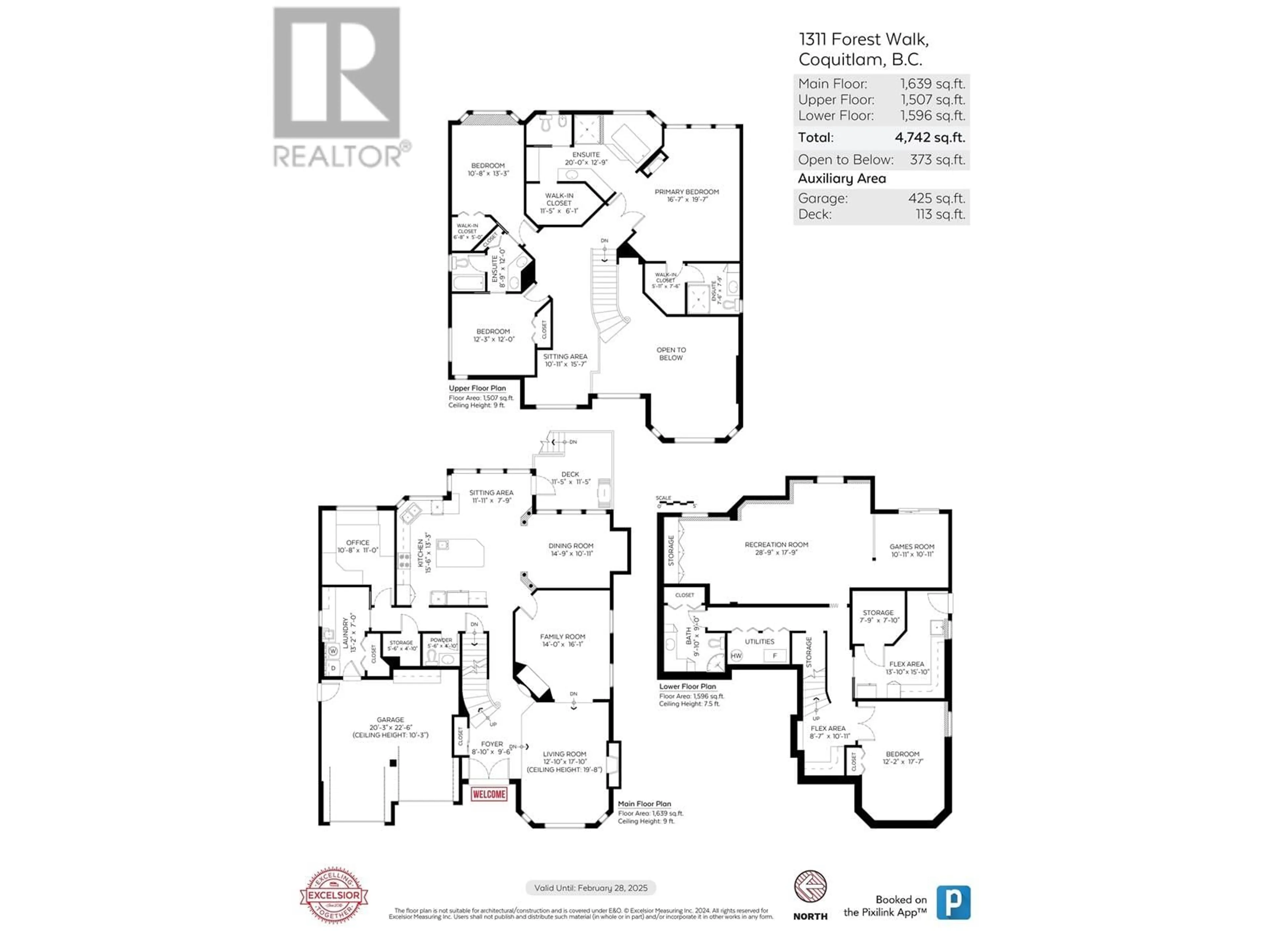 Floor plan for 1311 FOREST WALK, Coquitlam British Columbia V3B7V4