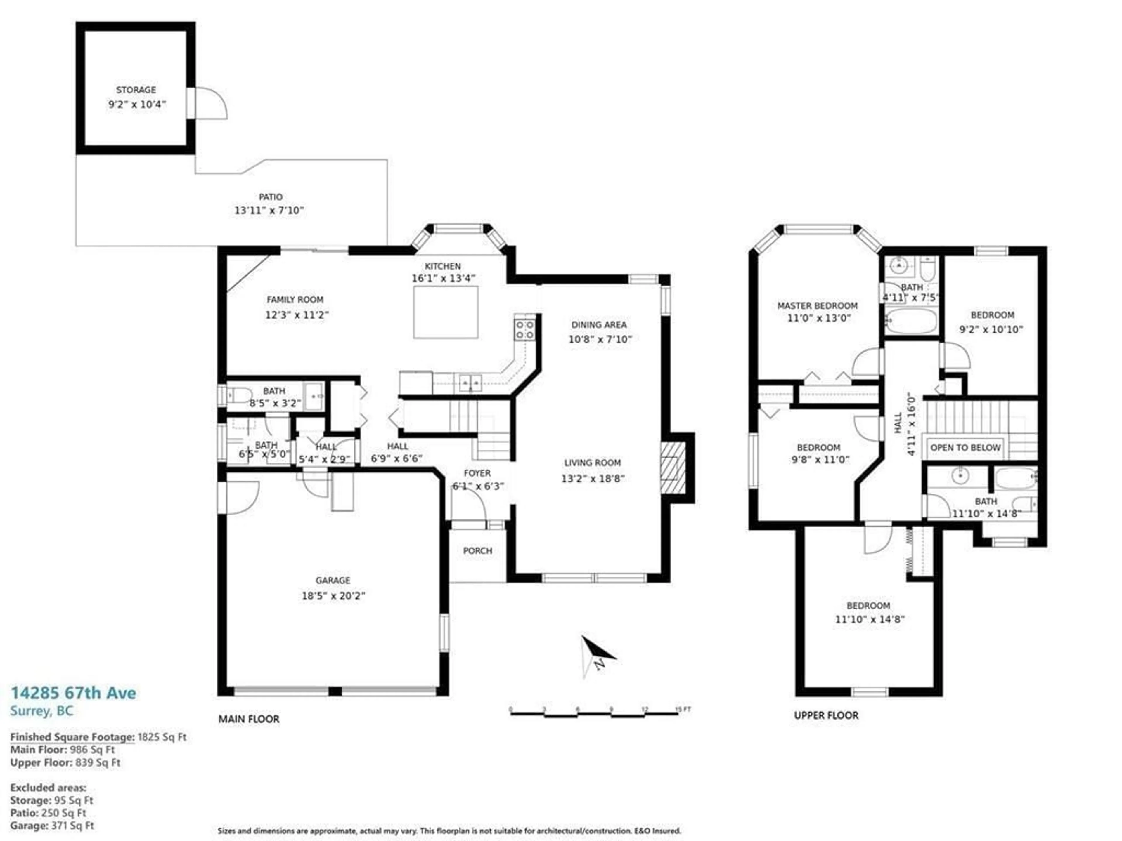 Floor plan for 14285 67 AVENUE, Surrey British Columbia V3W0P5