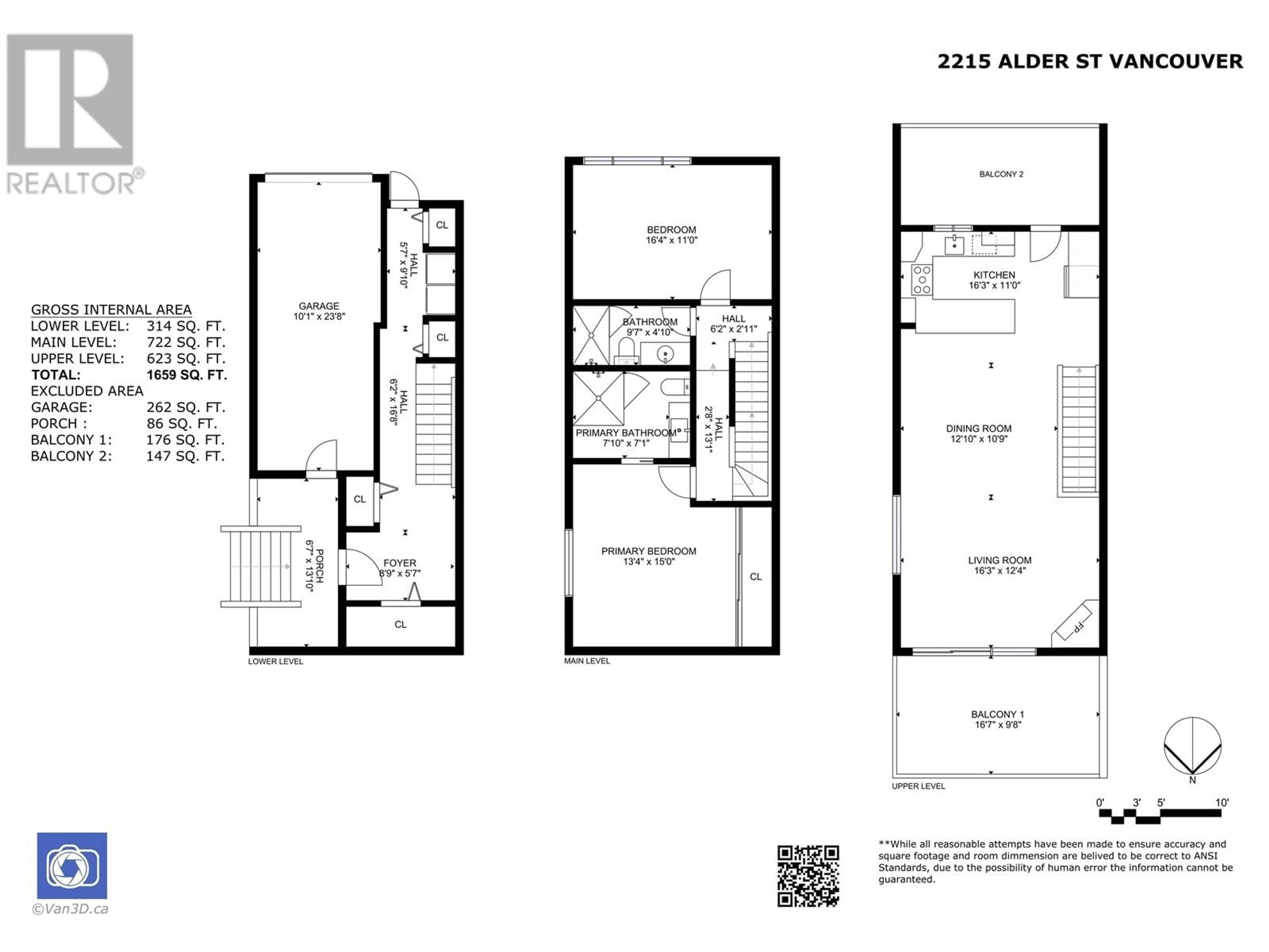 Floor plan for 2215 ALDER STREET, Vancouver British Columbia V6H2R8