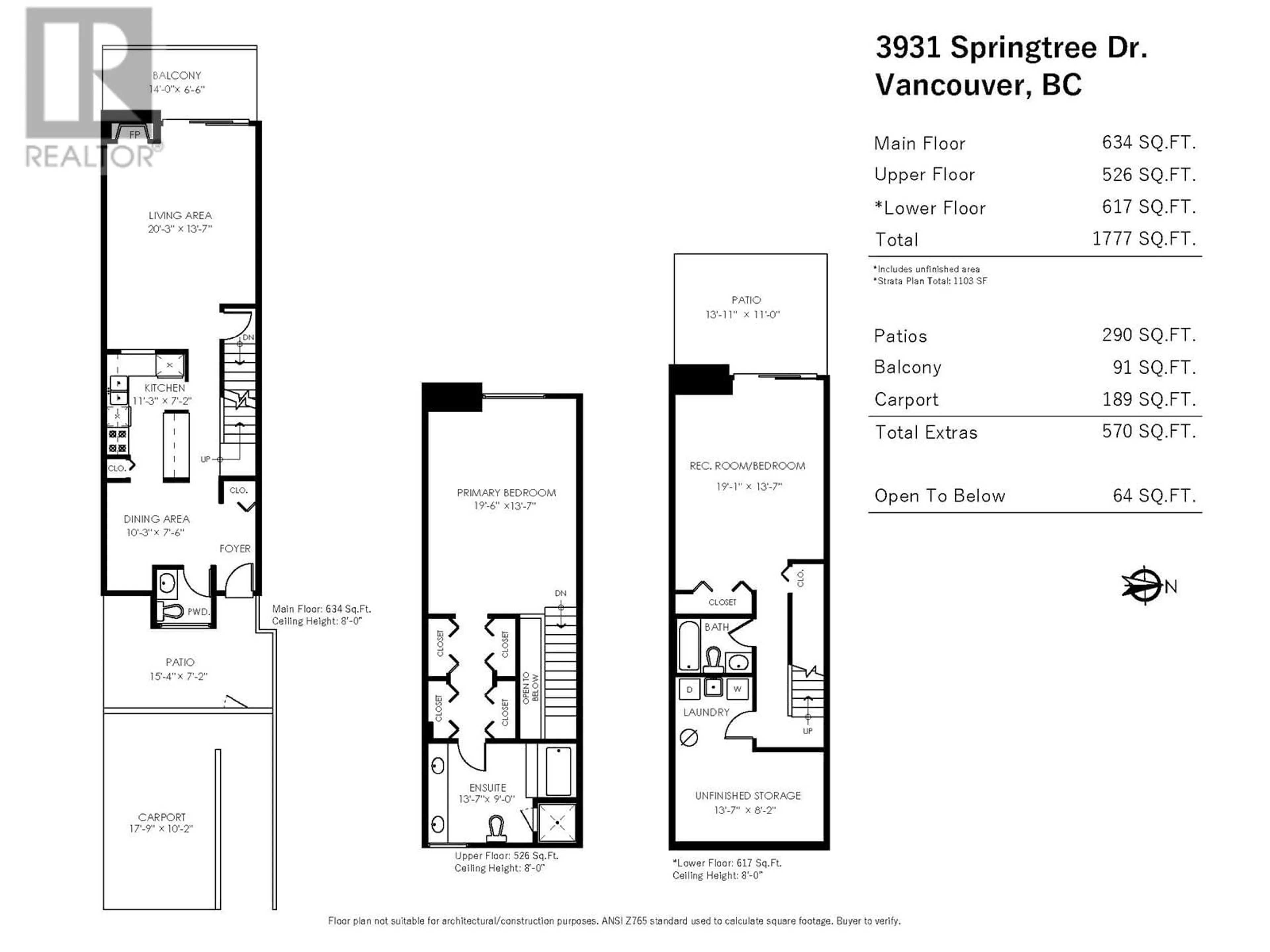 Floor plan for 3931 SPRINGTREE DRIVE, Vancouver British Columbia V6L3E2