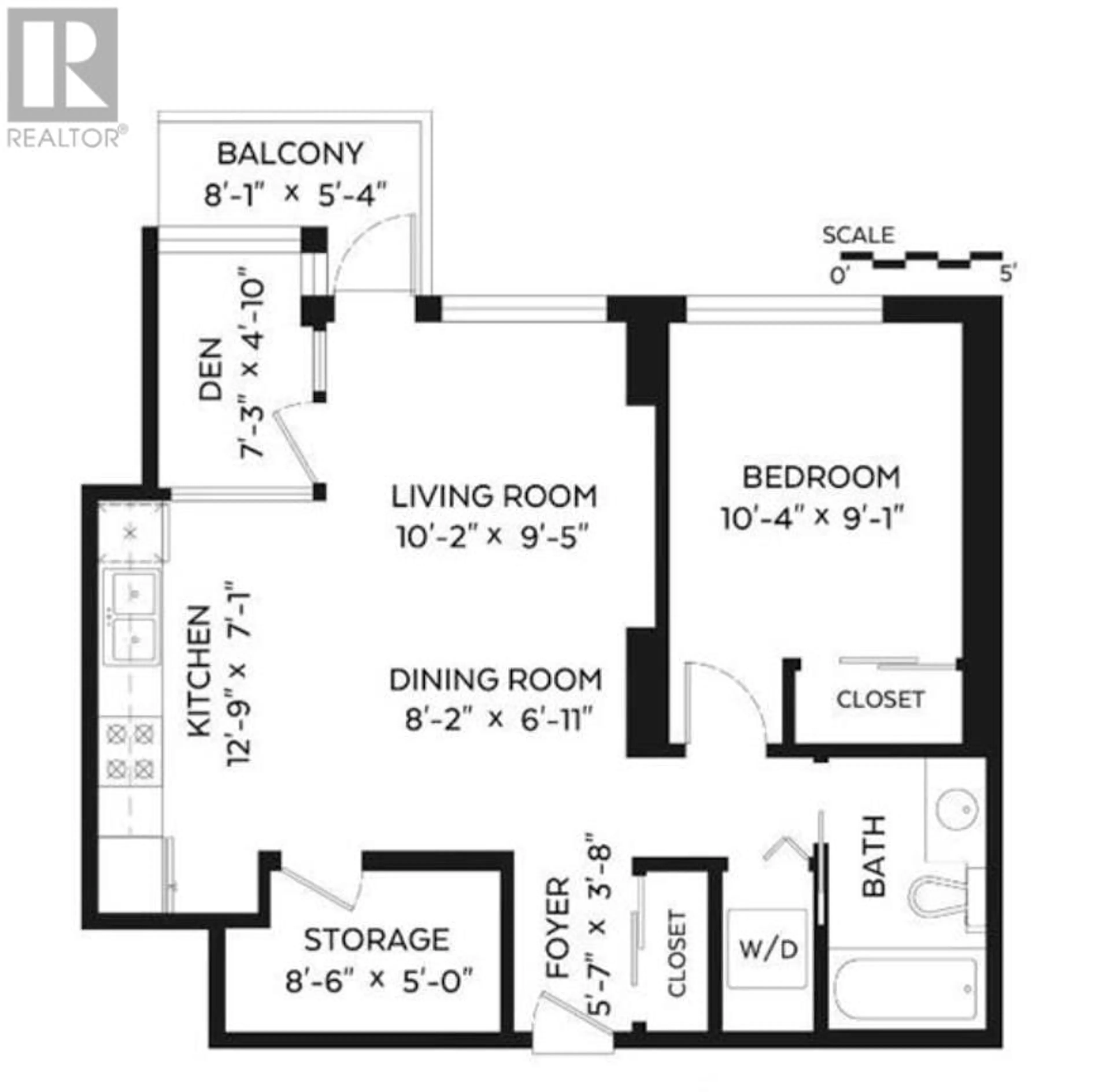 Floor plan for 1102 602 CITADEL PARADE, Vancouver British Columbia V6B1X2