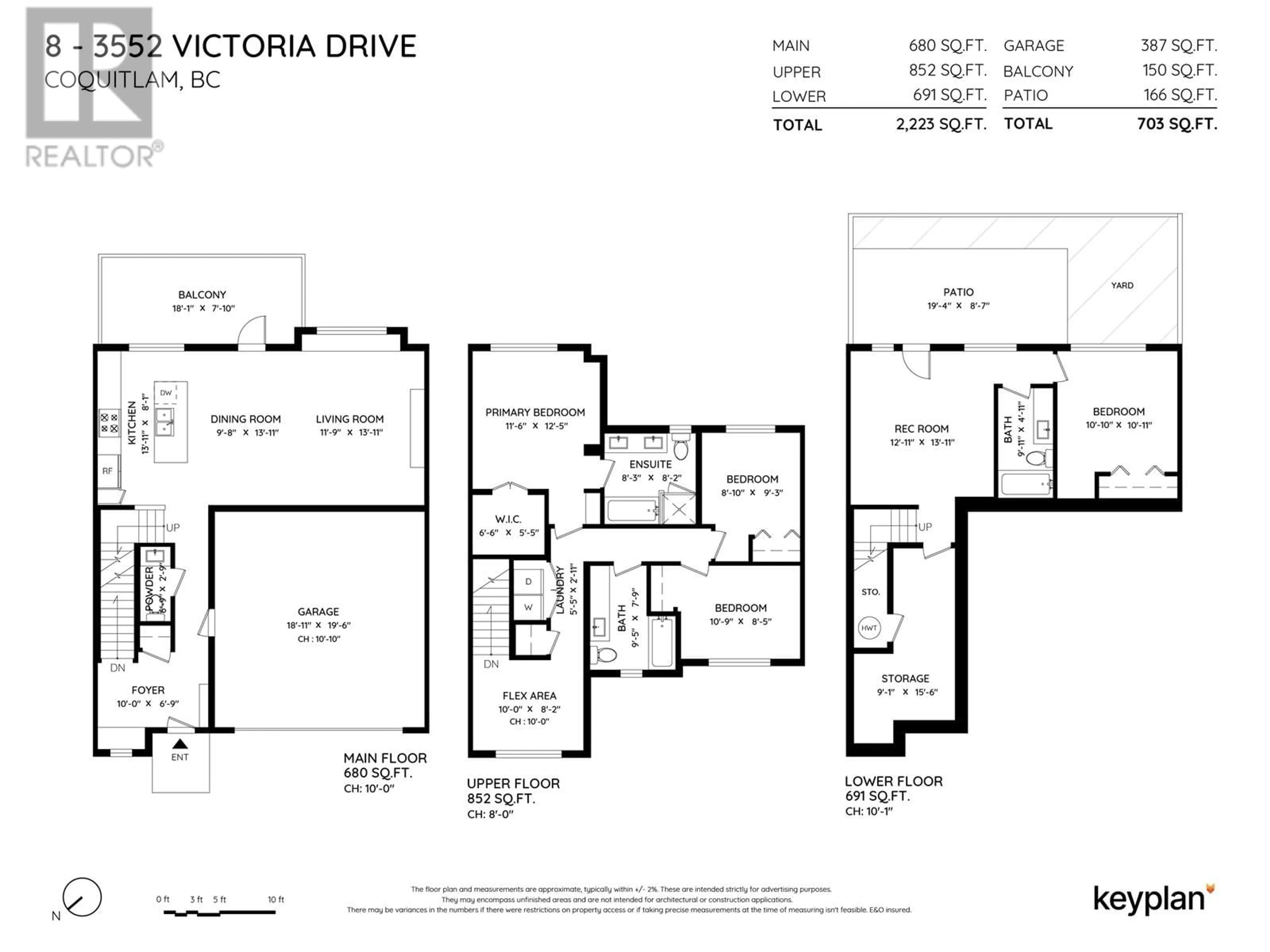 Floor plan for 8 3552 VICTORIA DRIVE, Coquitlam British Columbia V3C3V4
