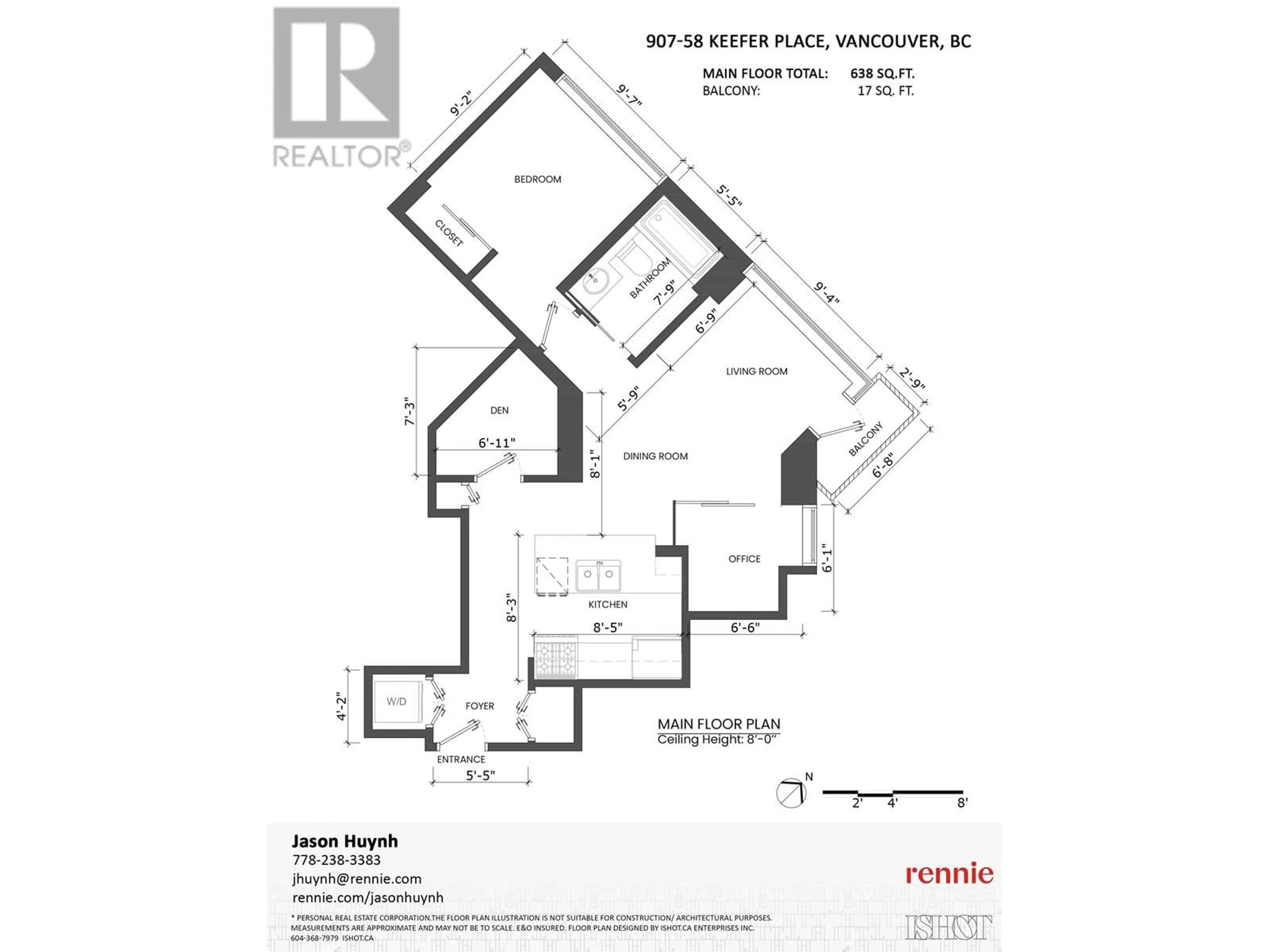 Floor plan for 907 58 KEEFER PLACE, Vancouver British Columbia V6B0B8