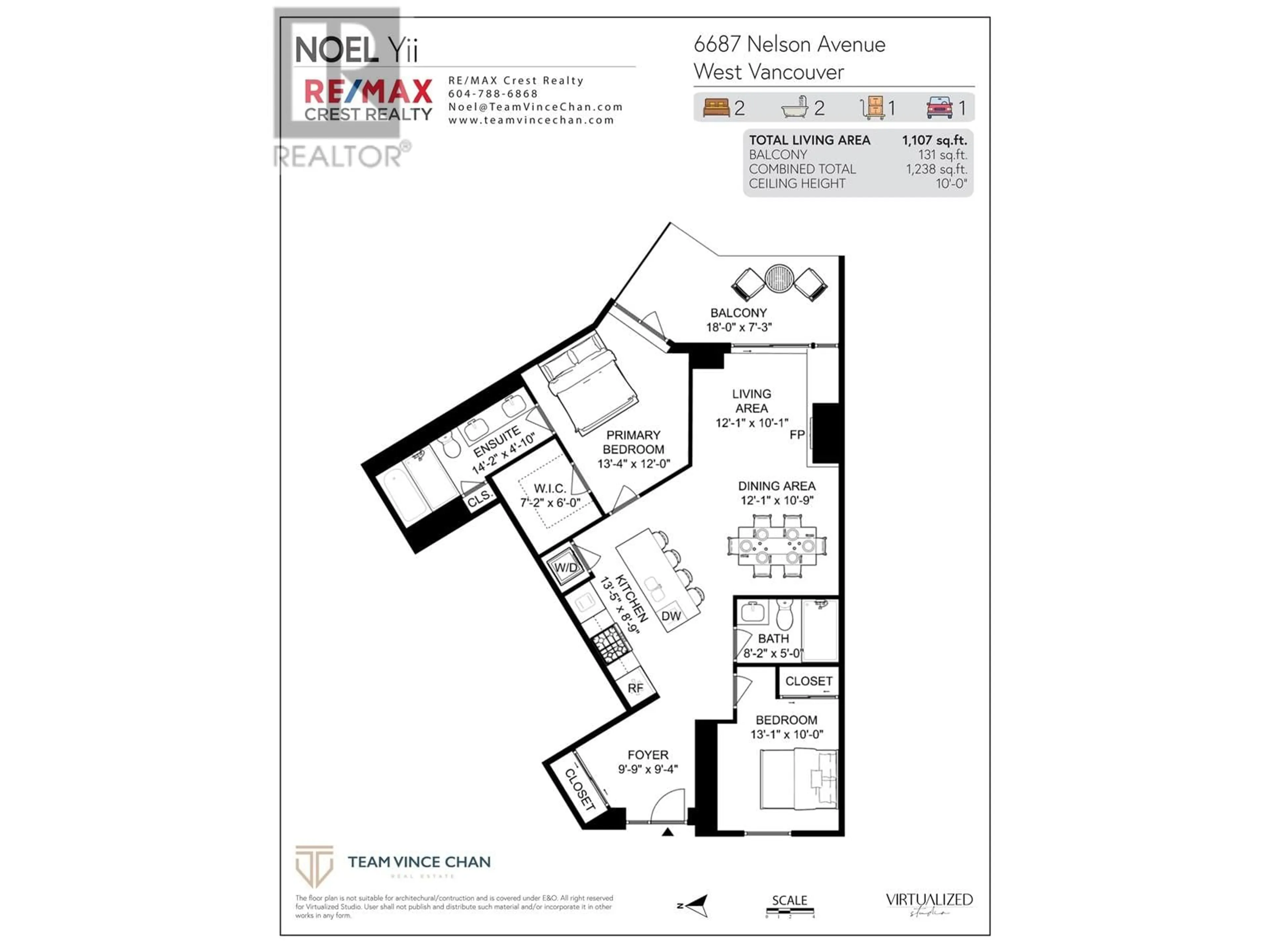 Floor plan for 405 6687 NELSON AVENUE, West Vancouver British Columbia V7W2B2