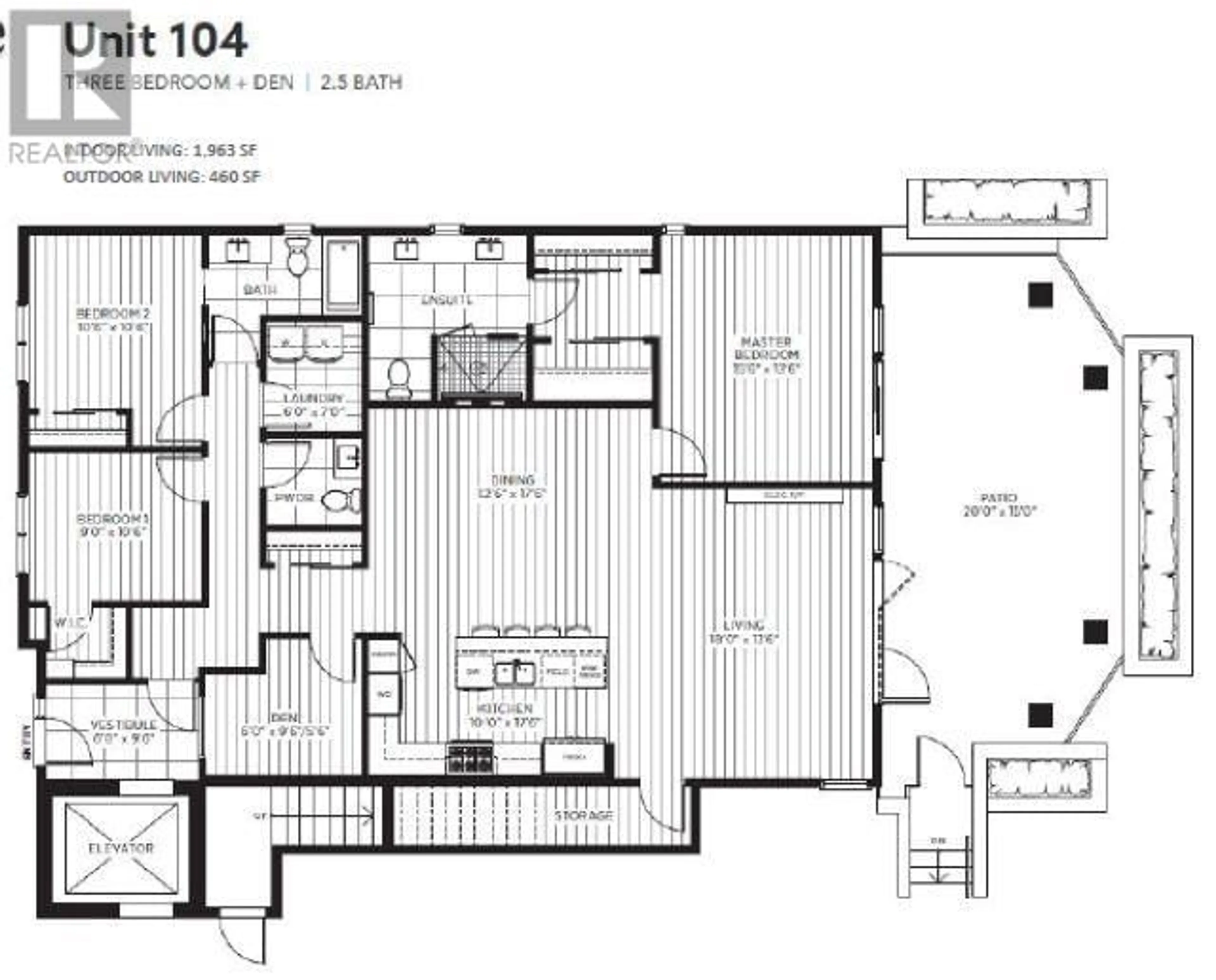 Floor plan for 104 6111 DYKE ROAD, Richmond British Columbia V7E3R3