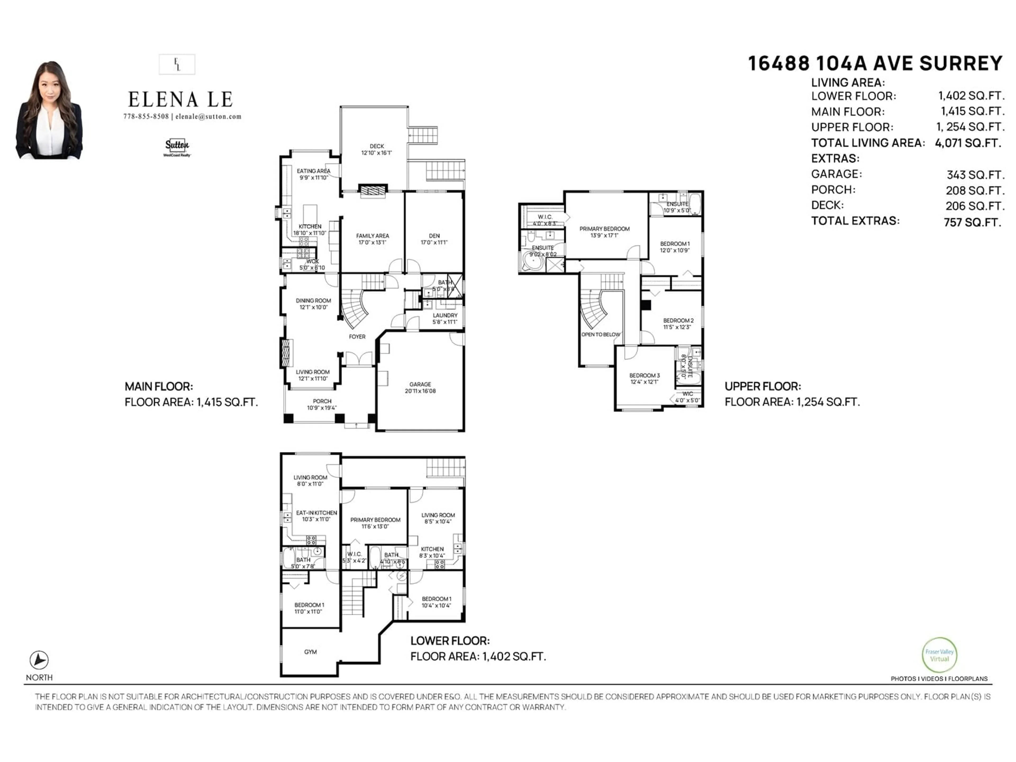 Floor plan for 16488 104A AVENUE, Surrey British Columbia V4N5S6