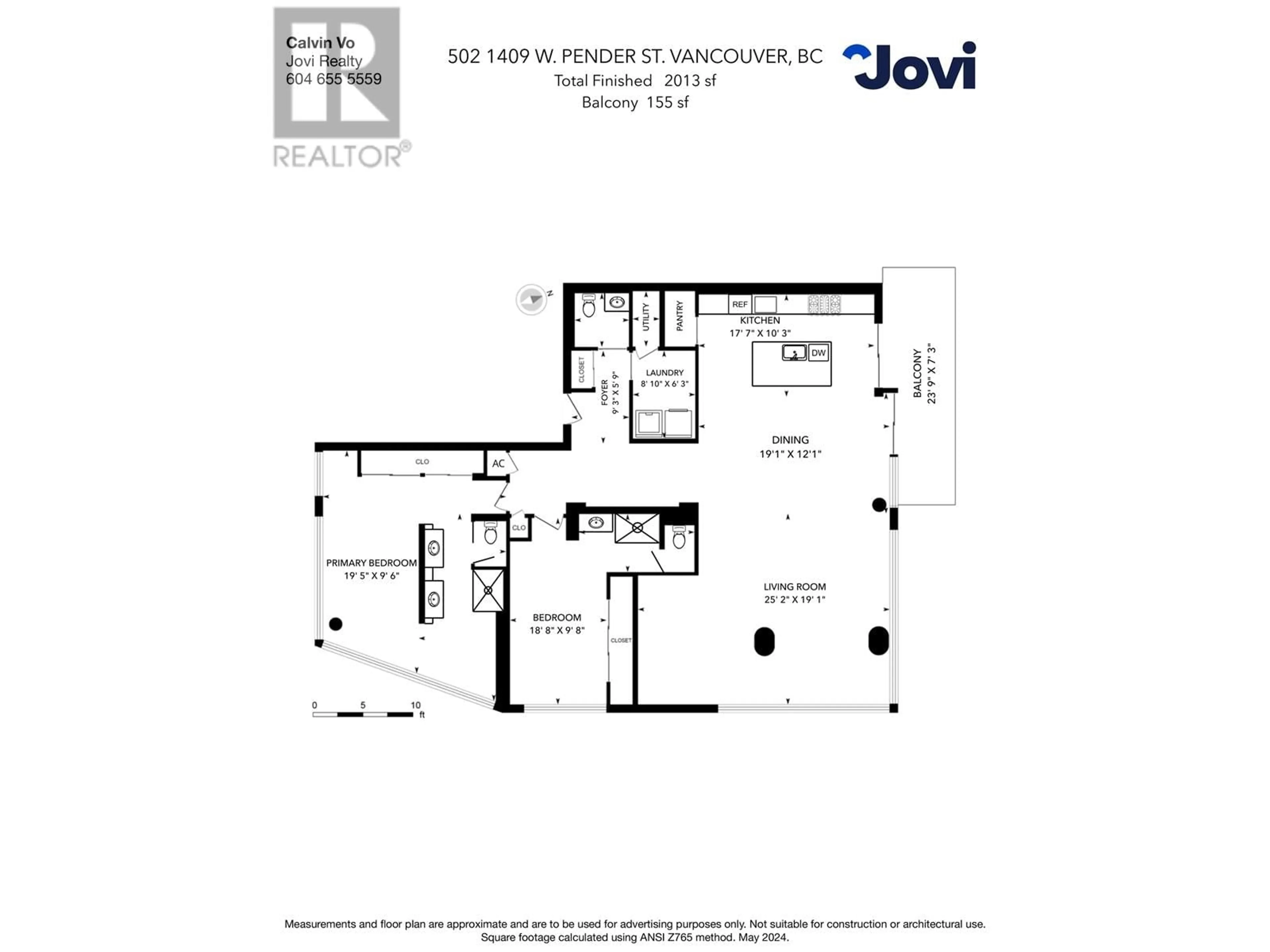 Floor plan for 502 1409 W PENDER STREET, Vancouver British Columbia V6G2S3