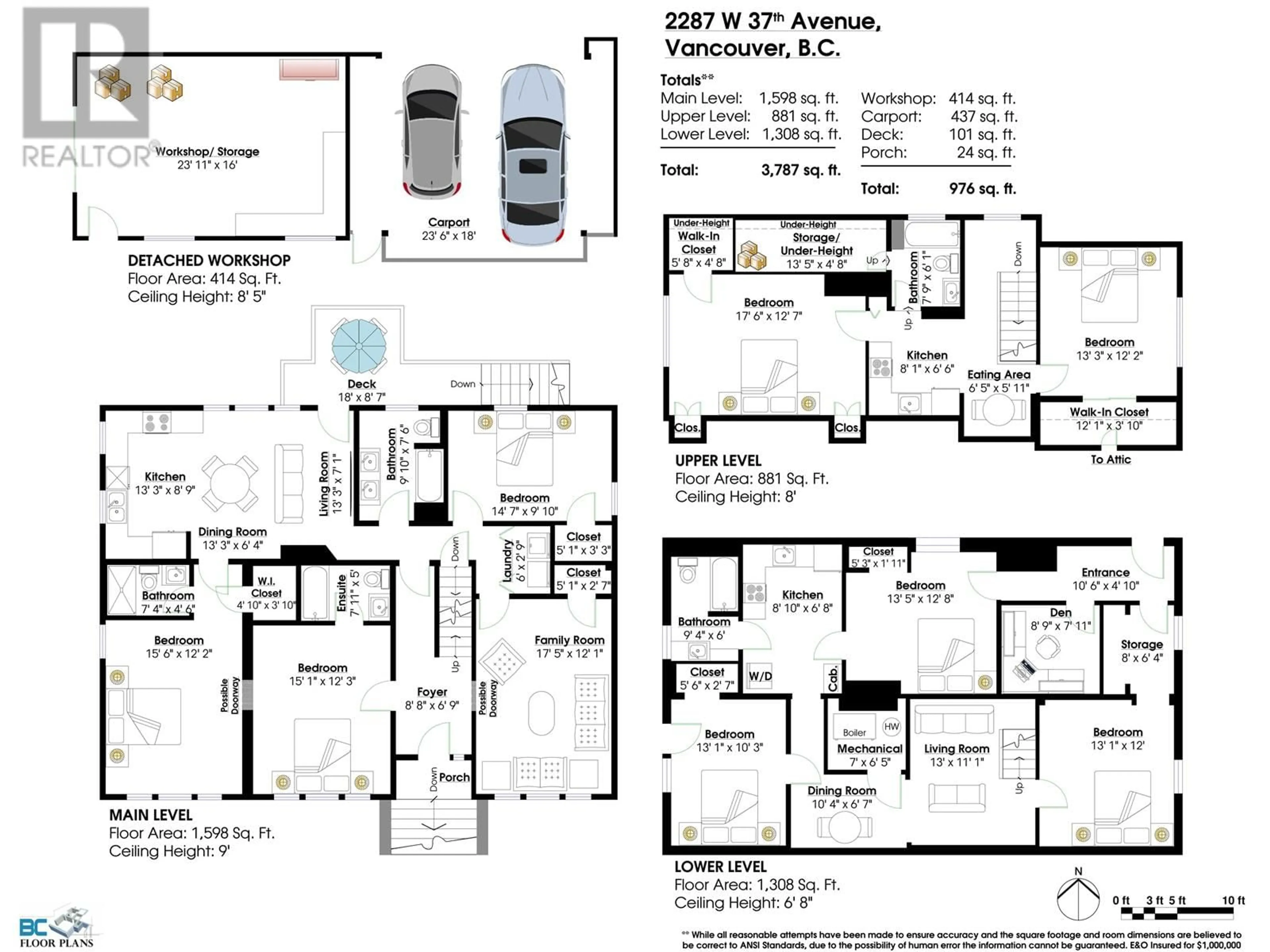 Floor plan for 2287 W 37TH AVENUE, Vancouver British Columbia V6M1P2