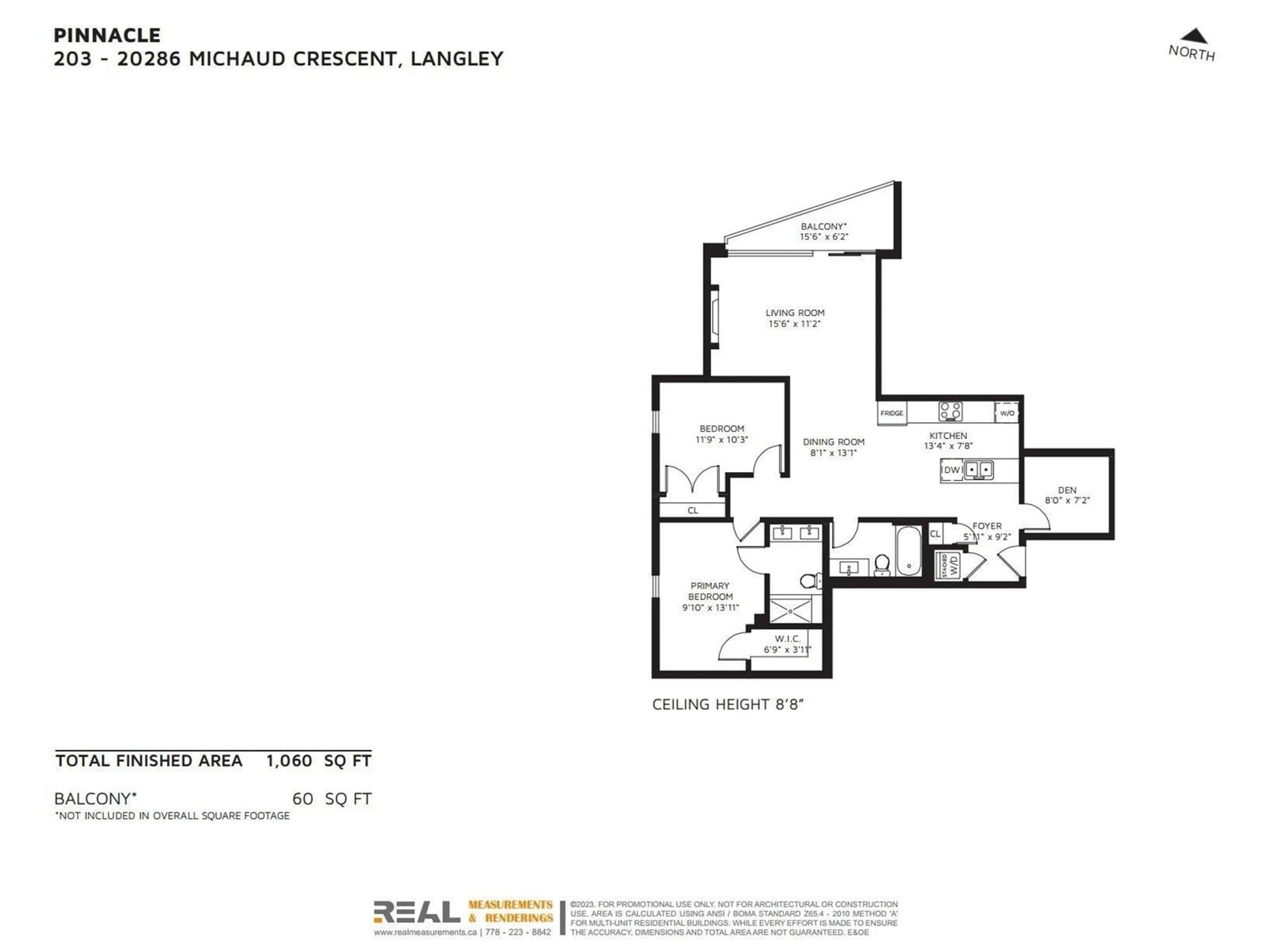 Floor plan for 203 20286 MICHAUD CRESCENT, Langley British Columbia V3A4B2