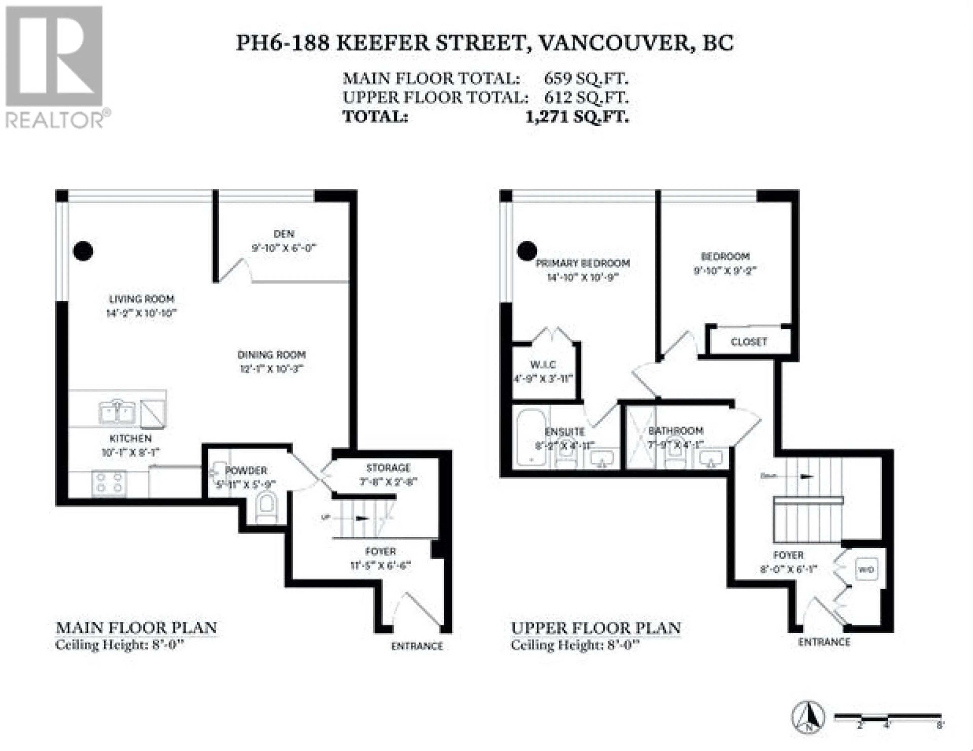 Floor plan for PH6 188 KEEFER STREET, Vancouver British Columbia V6A0E3