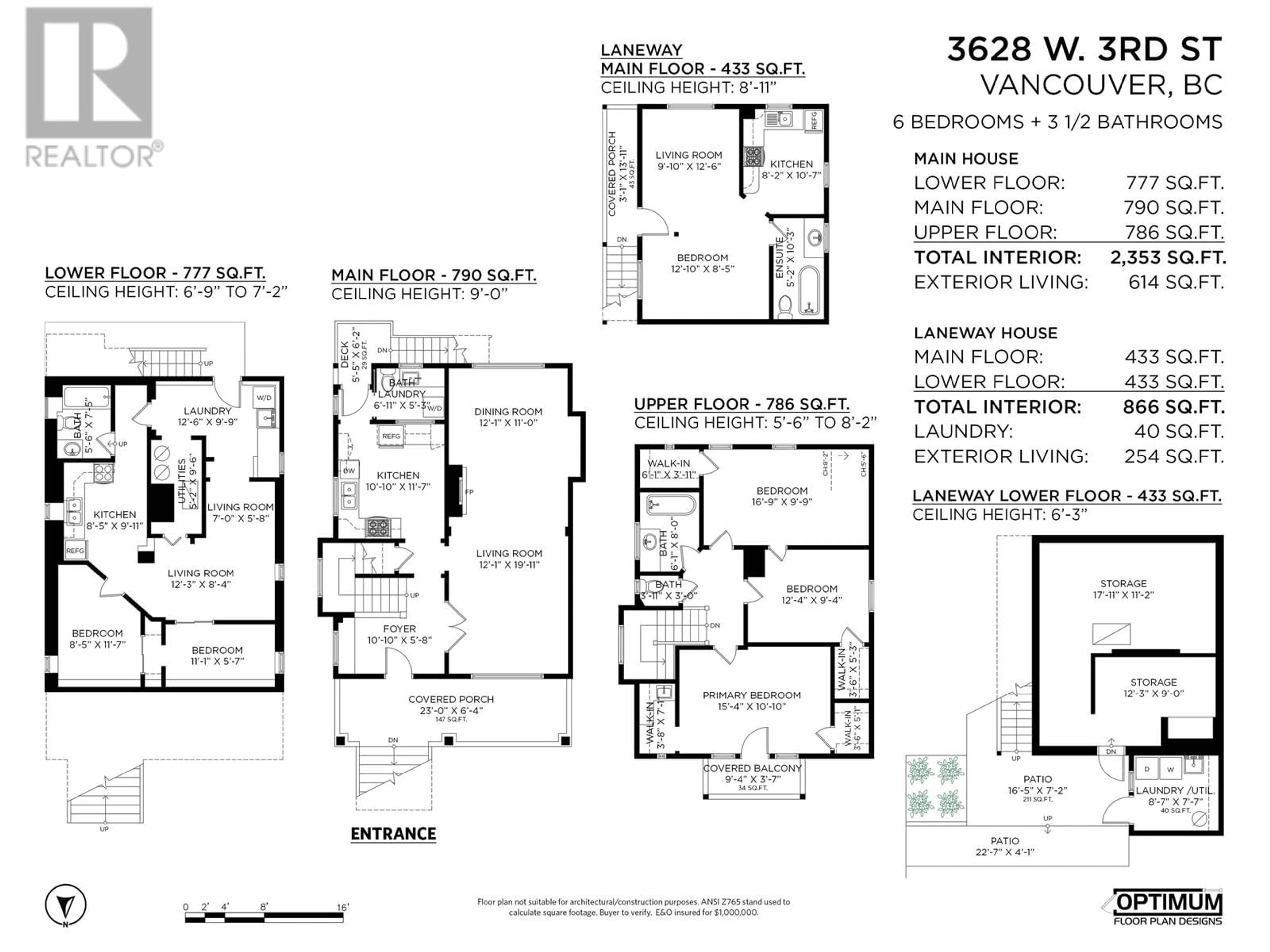 Floor plan for 3628 W 3RD AVENUE, Vancouver British Columbia V6R1L9