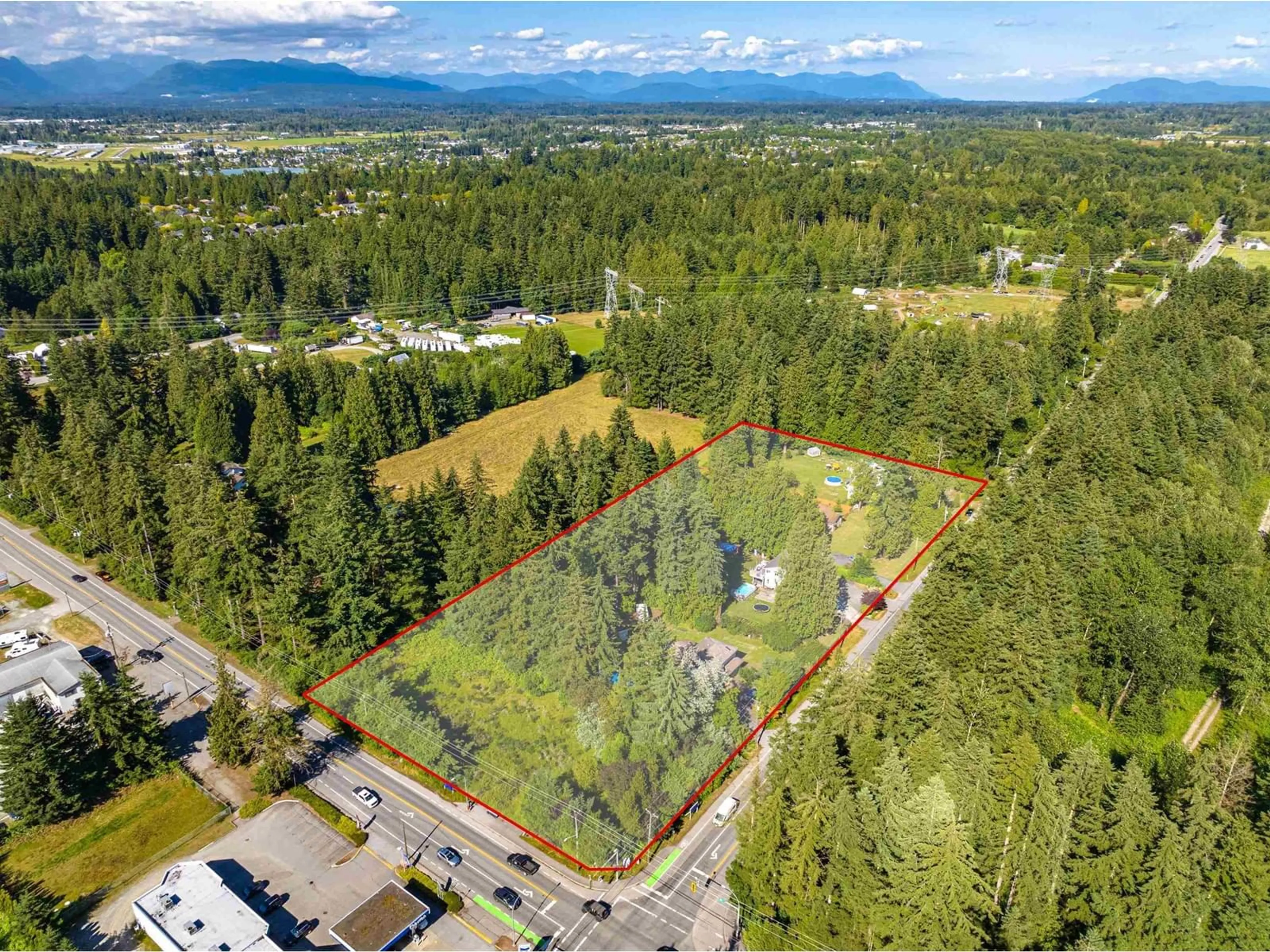 A pic from outside/outdoor area/front of a property/back of a property/a pic from drone, mountain view for 20877 40, Langley British Columbia V3A8N9