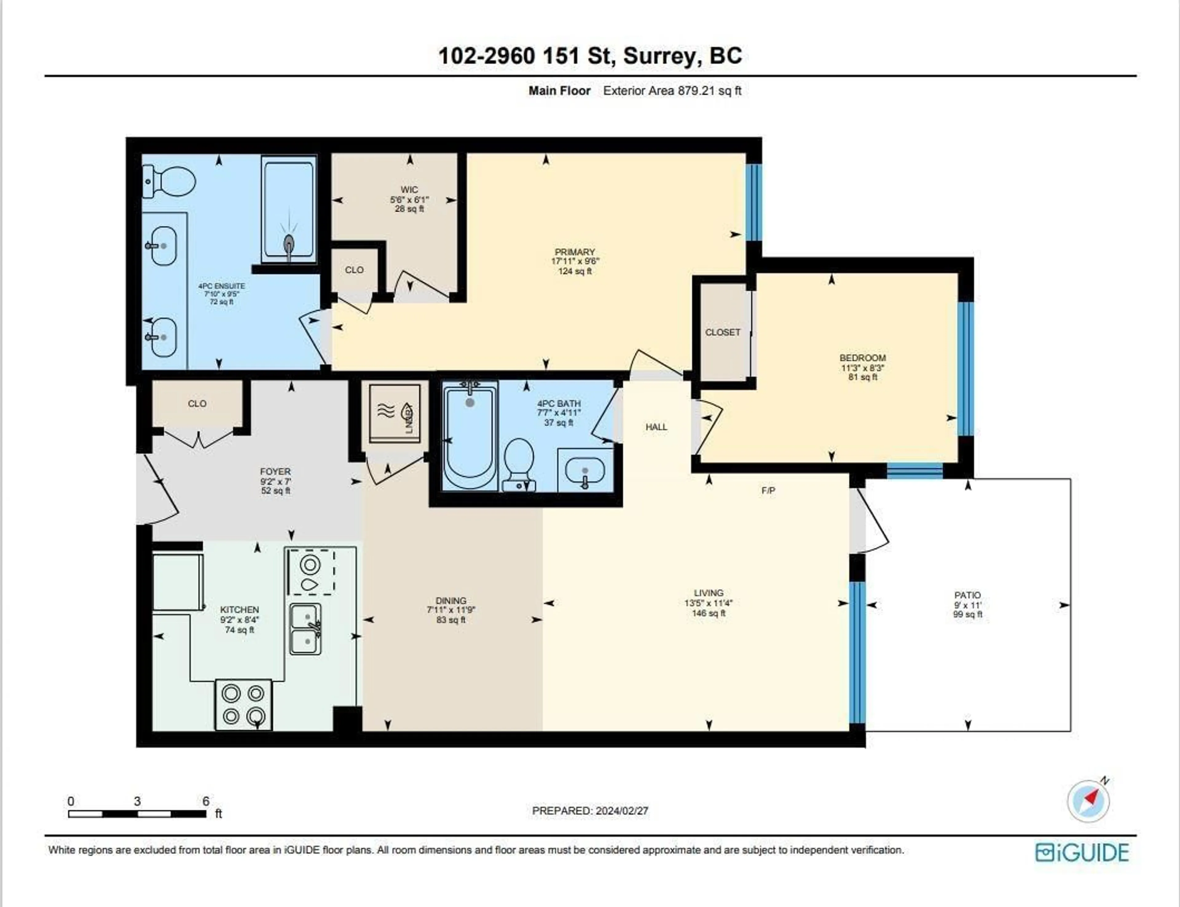 Floor plan for 102 2960 151 STREET, Surrey British Columbia V4P0G3