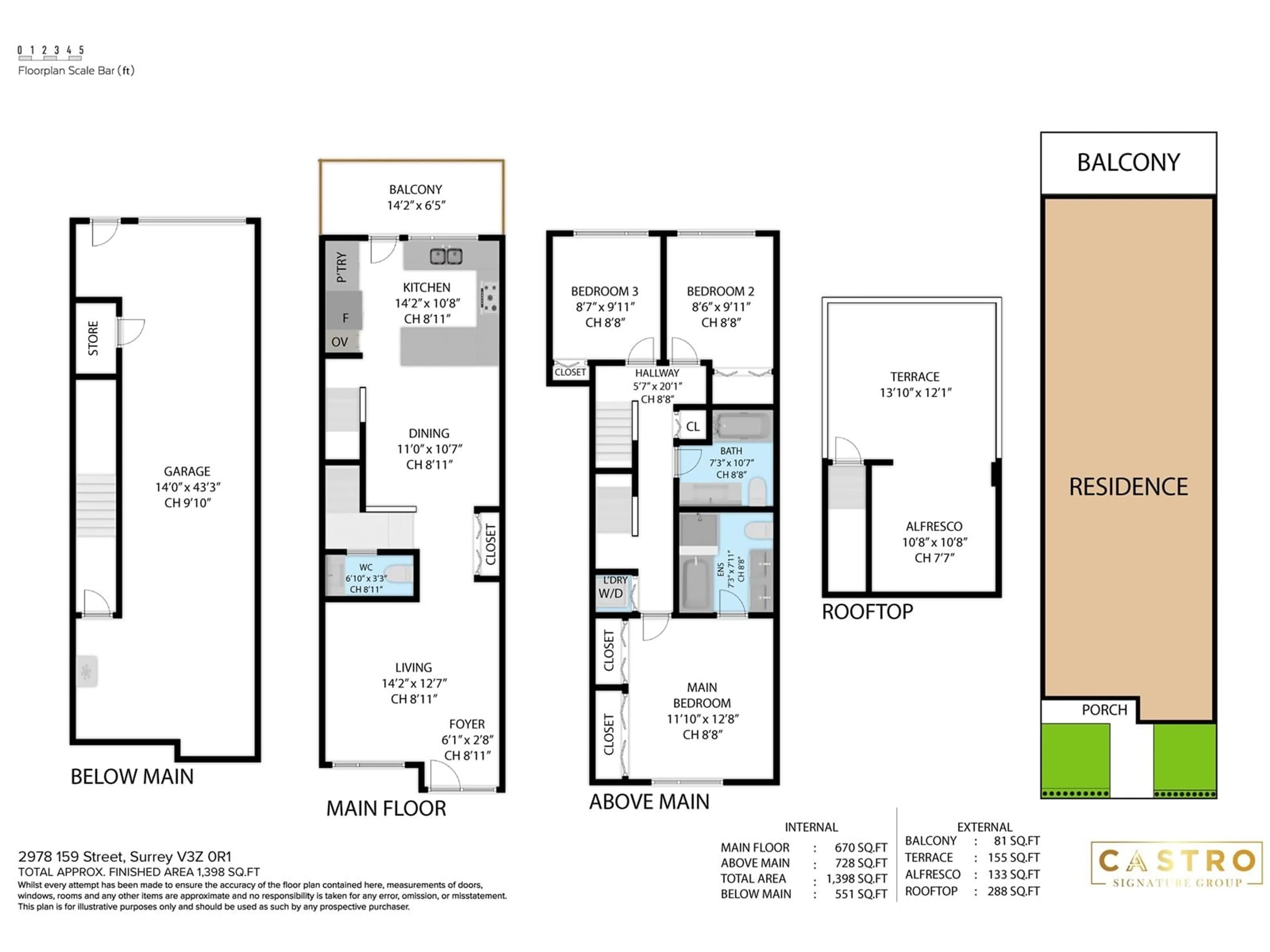 Floor plan for 2 2978 159 STREET, Surrey British Columbia V3Z0R1
