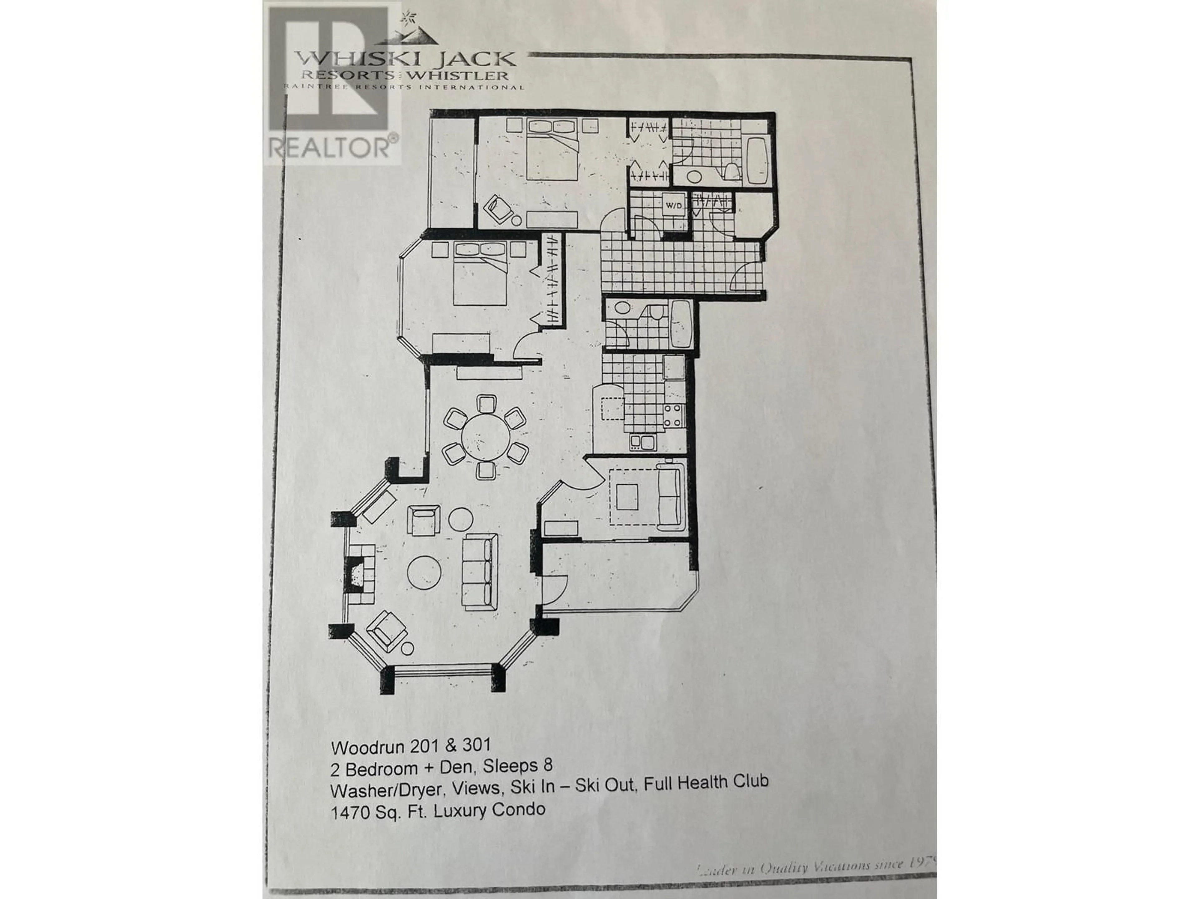 Floor plan for Week 32 301-4910 SPEARHEAD PLACE, Whistler British Columbia V8E1L6