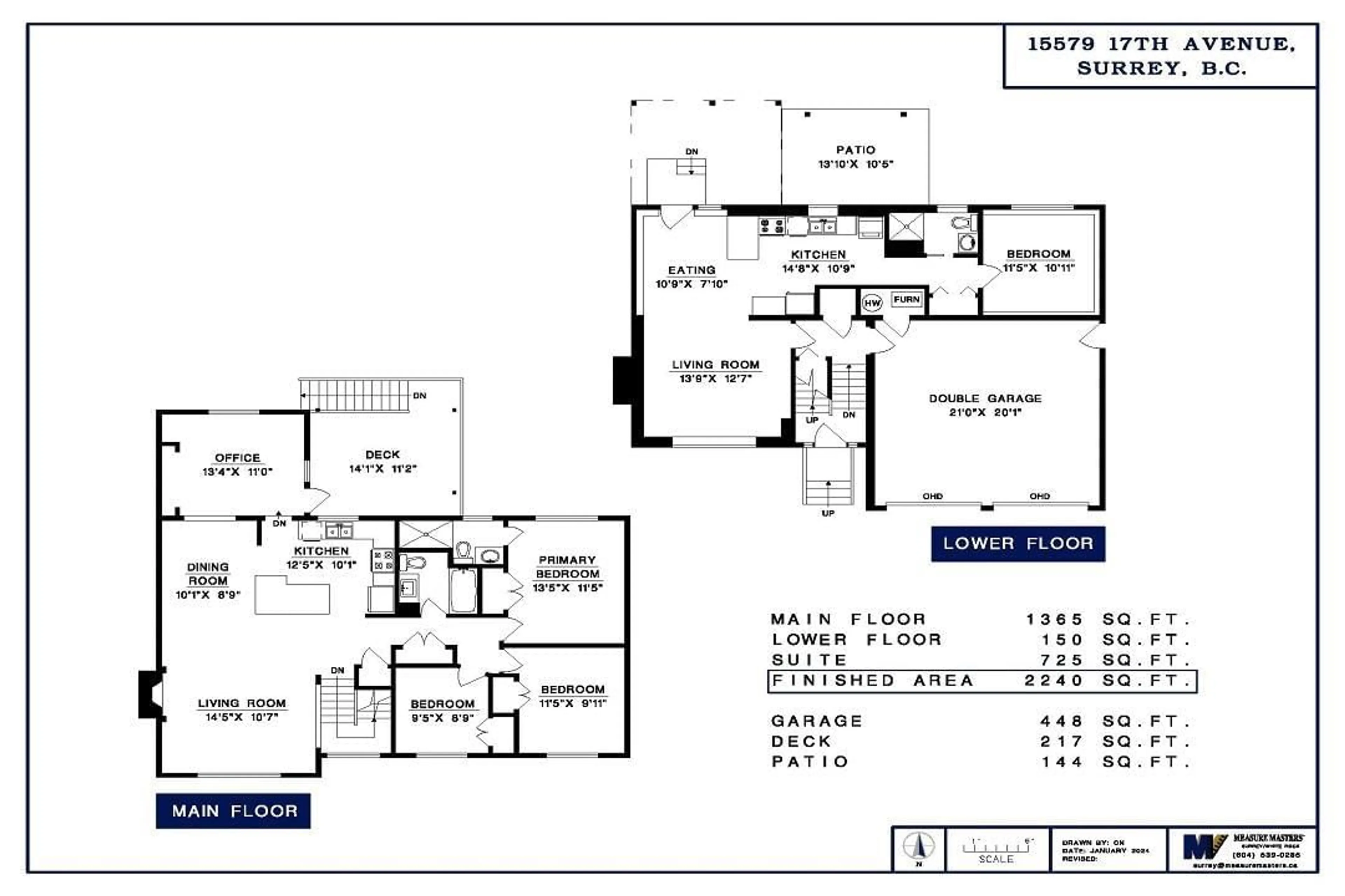 Floor plan for 15579 17 AVENUE, Surrey British Columbia V4A1V1